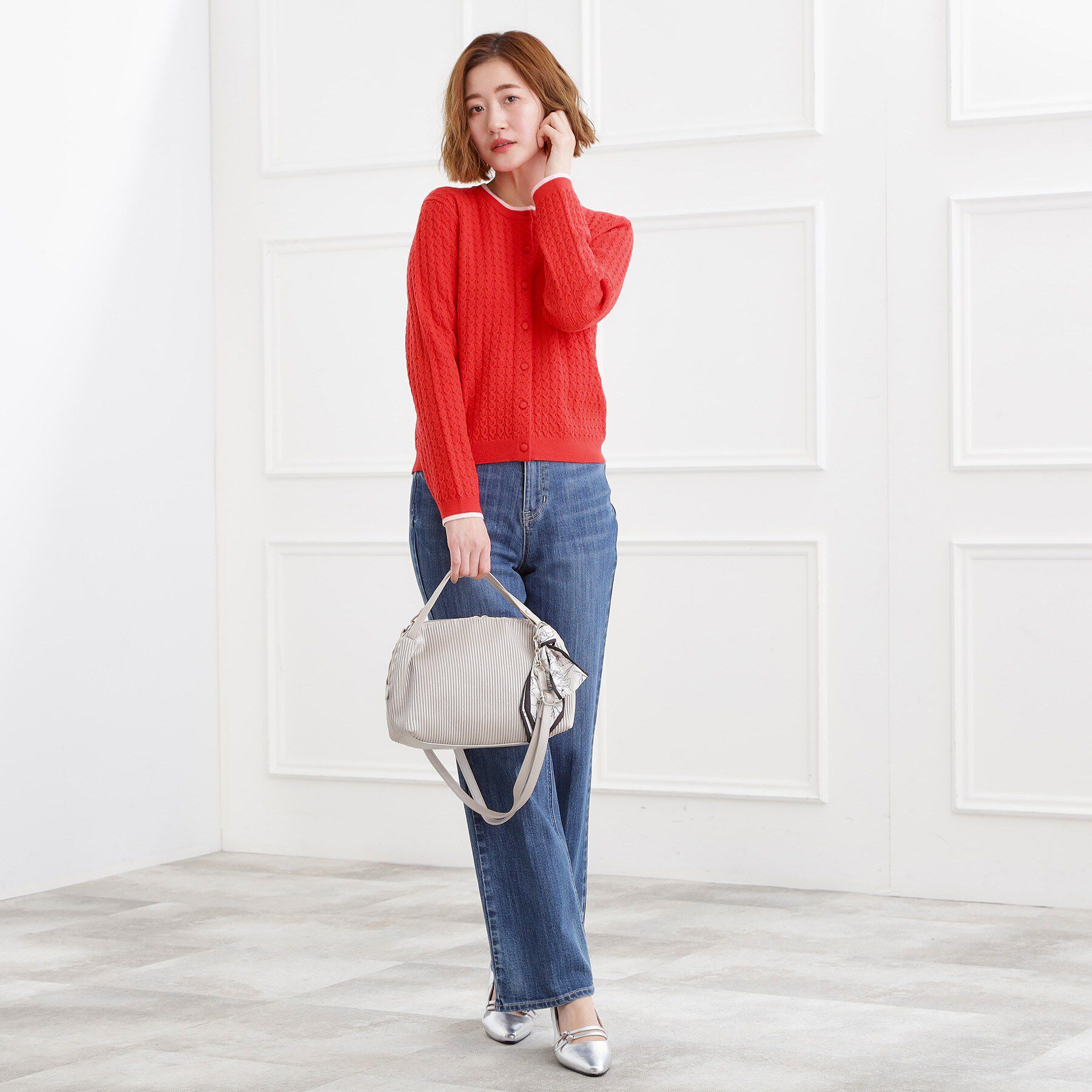 grove「プリーツチェーンスカーフショルダー」|ショルダー・メッセンジャー|