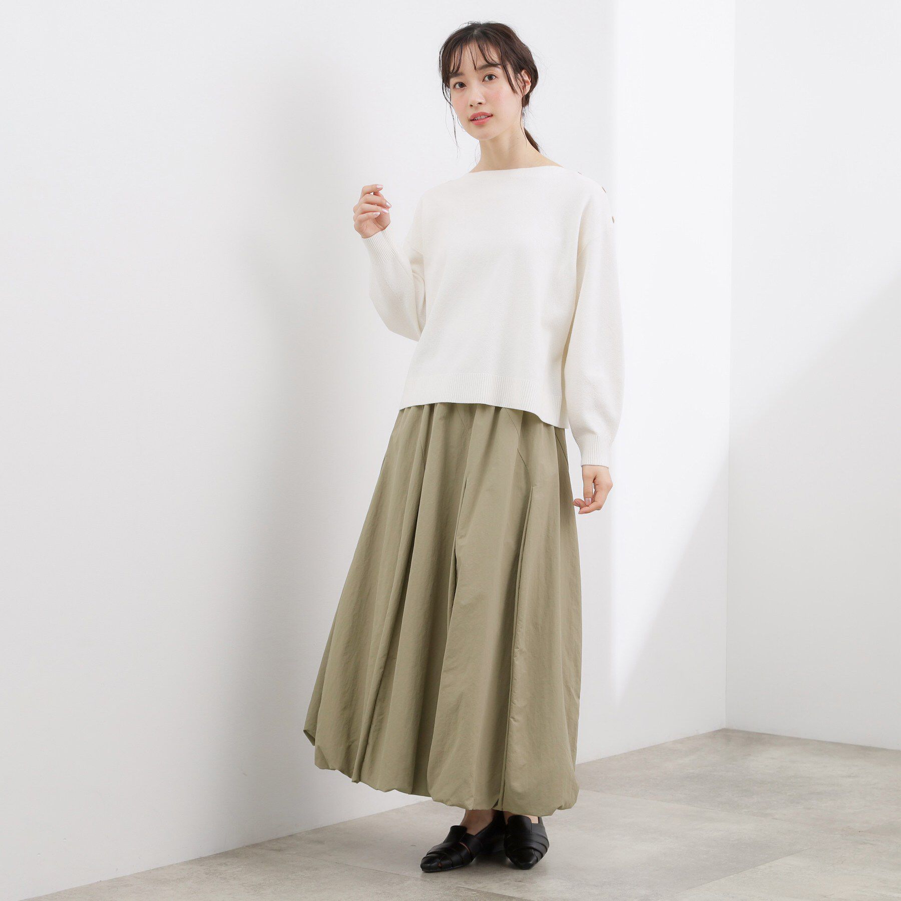grove「軽やかに揺れて、旬のムードを纏う エスカルゴバルーンスカート」|スカート|