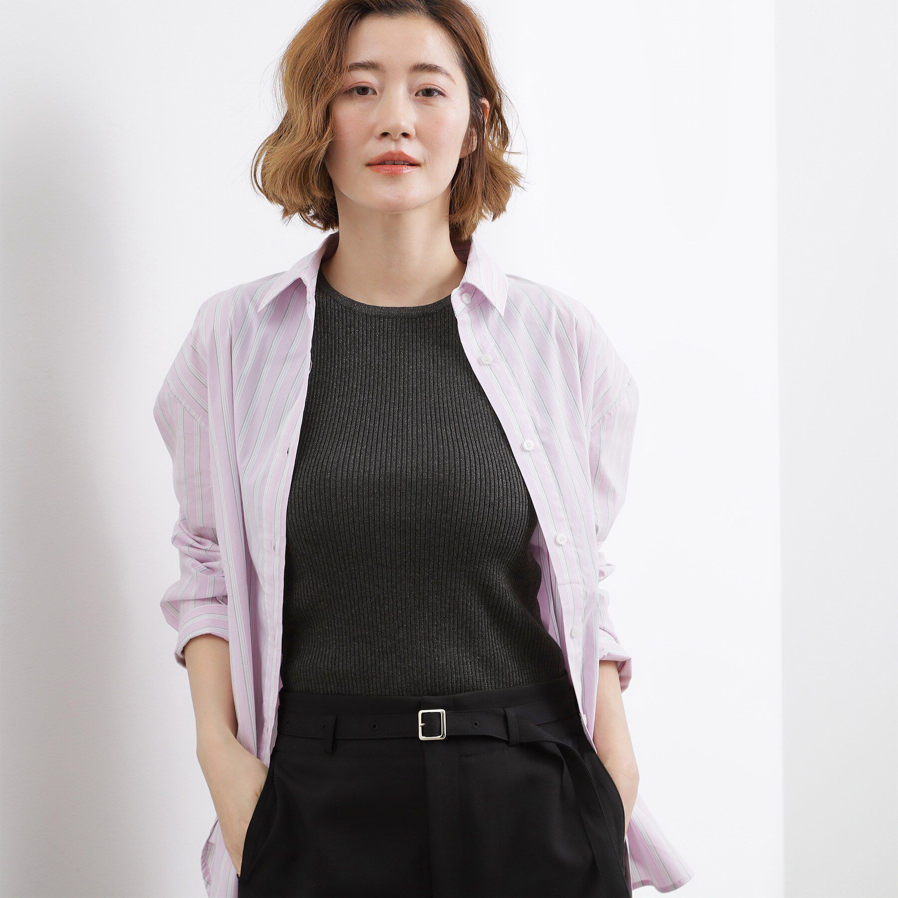 grove「リブラメニットタンク」|キャミソール|