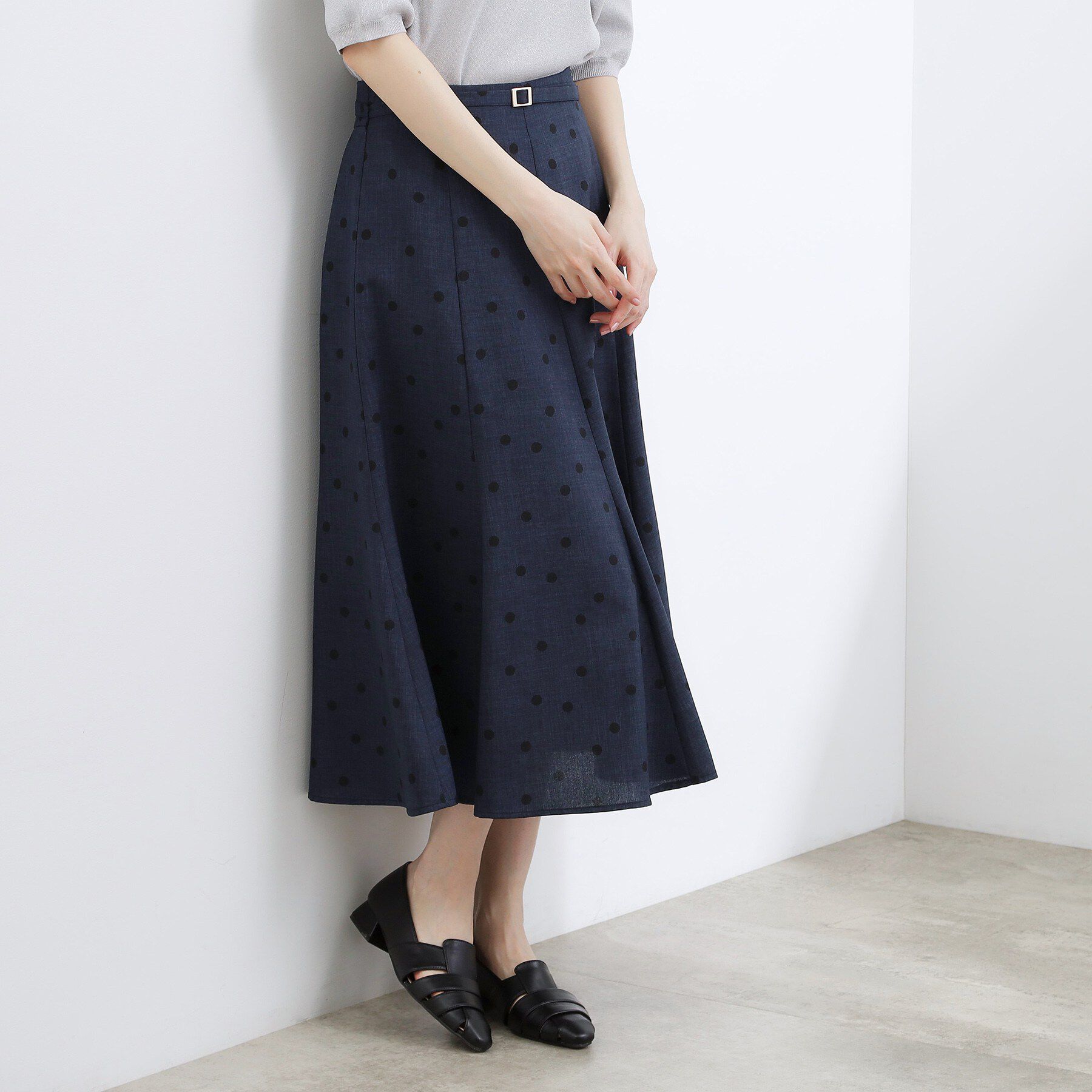 grove「【貴島明日香さん着用・洗える】ランダムドットマーメイドスカート」|スカート|ネイビードット(69