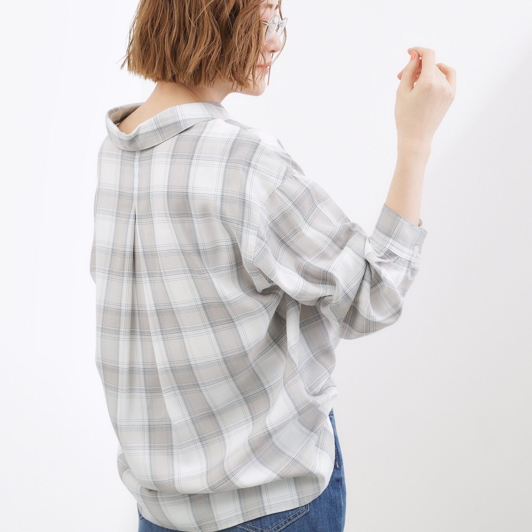 grove「【大人の抜け感】オンブレーチェックシャツ」|シャツ・ブラウス|