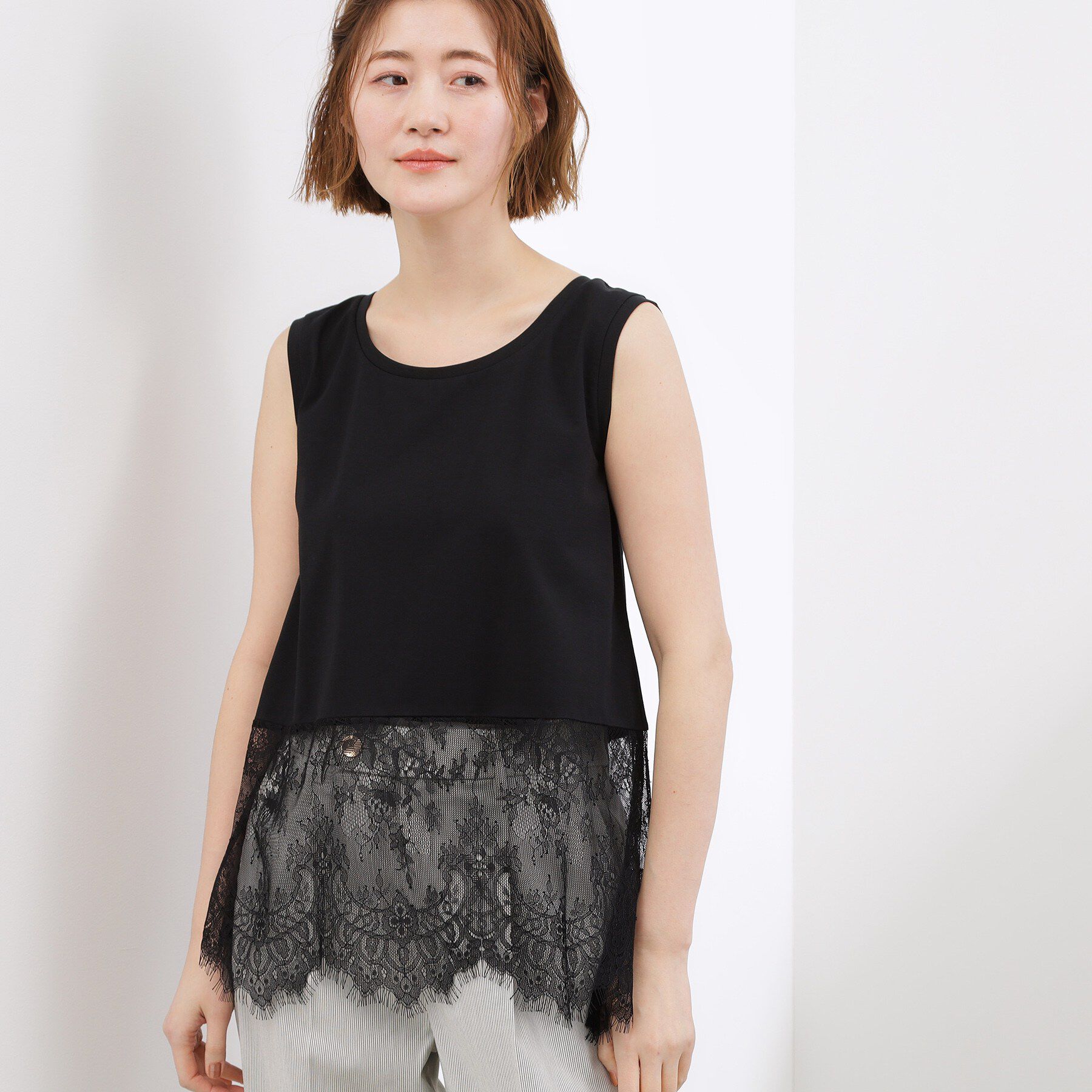 grove「【貴島明日香さん着用】裾レイヤードタンクトップ」|キャミソール|