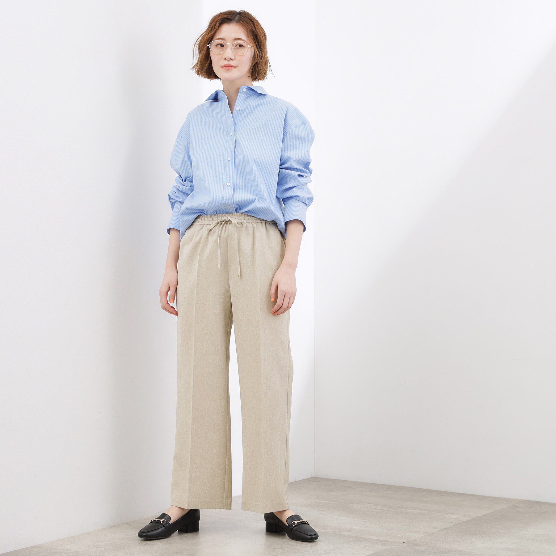 grove「【貴島明日香さん着用・カセット服】リネンライクソフトフレアパンツ」|その他|