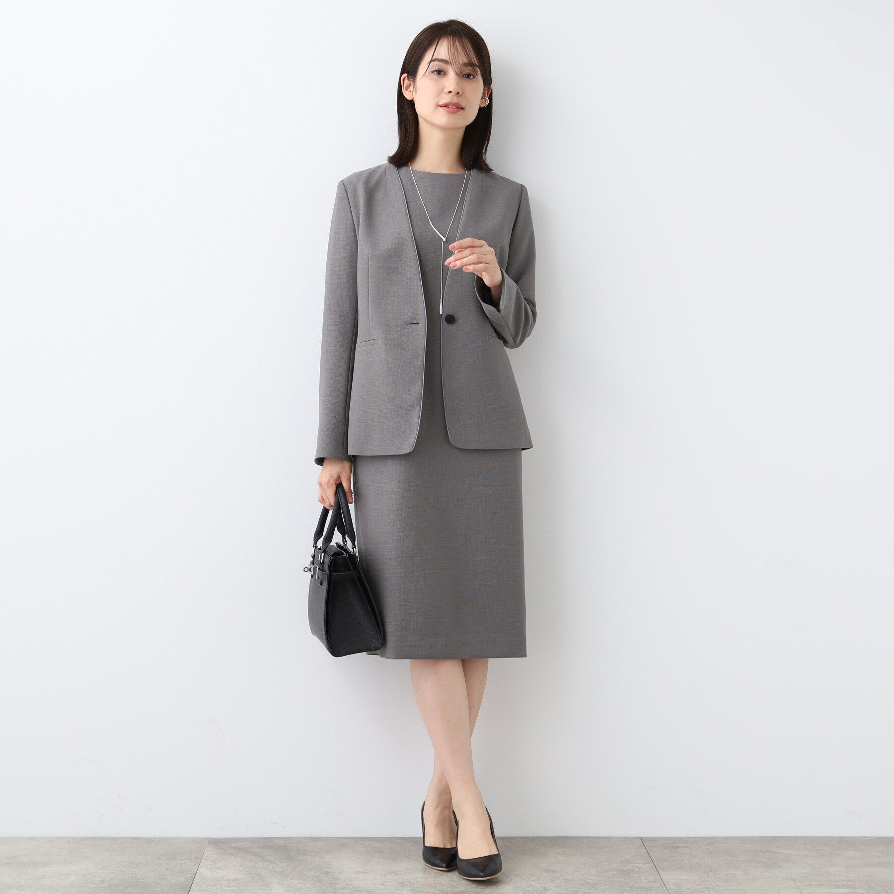 INDIVI「【洗える／スーツ】ストレートラインワンピース」|ワンピース|