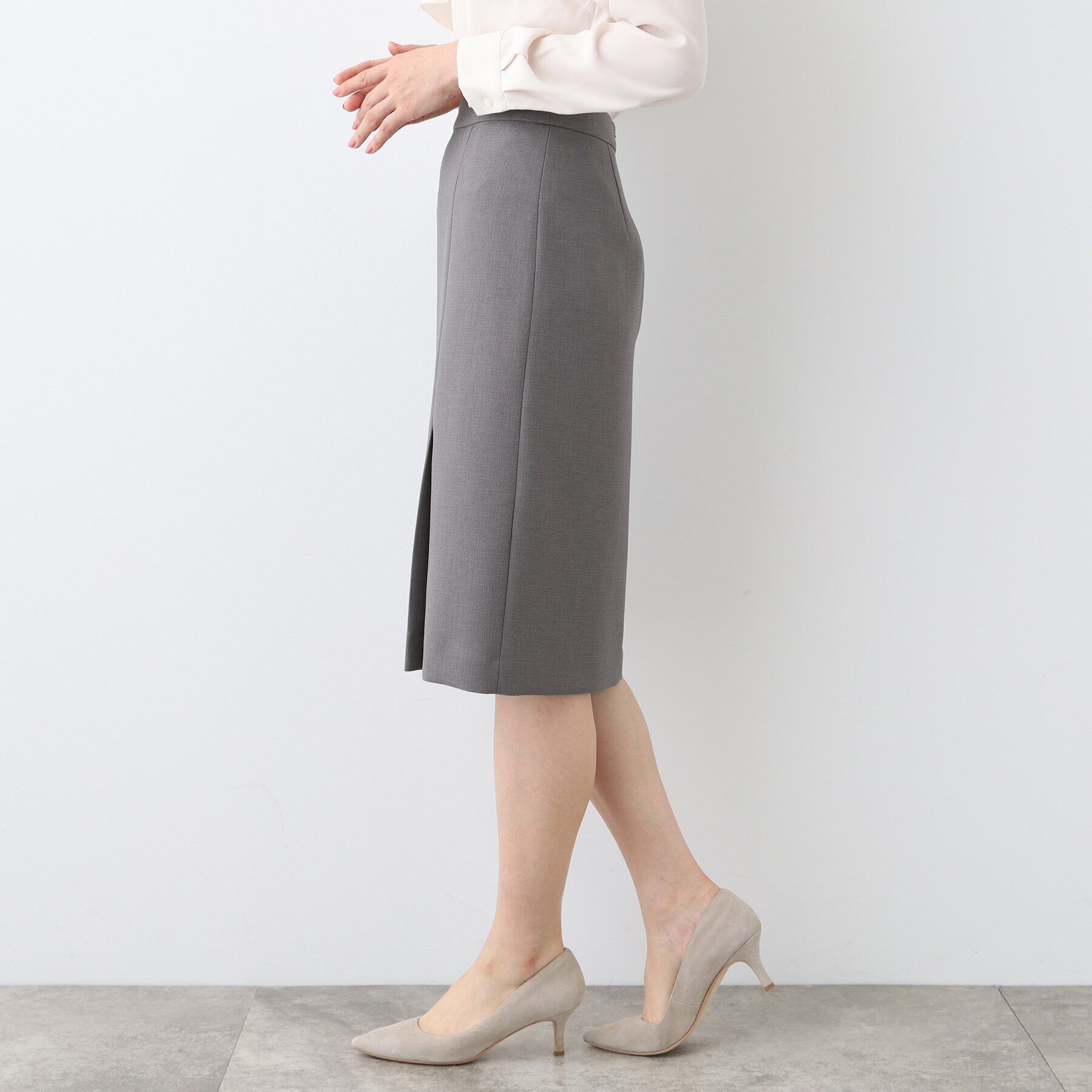 INDIVI「【洗える／スーツ】ストレートラインスカート」|スーツ|