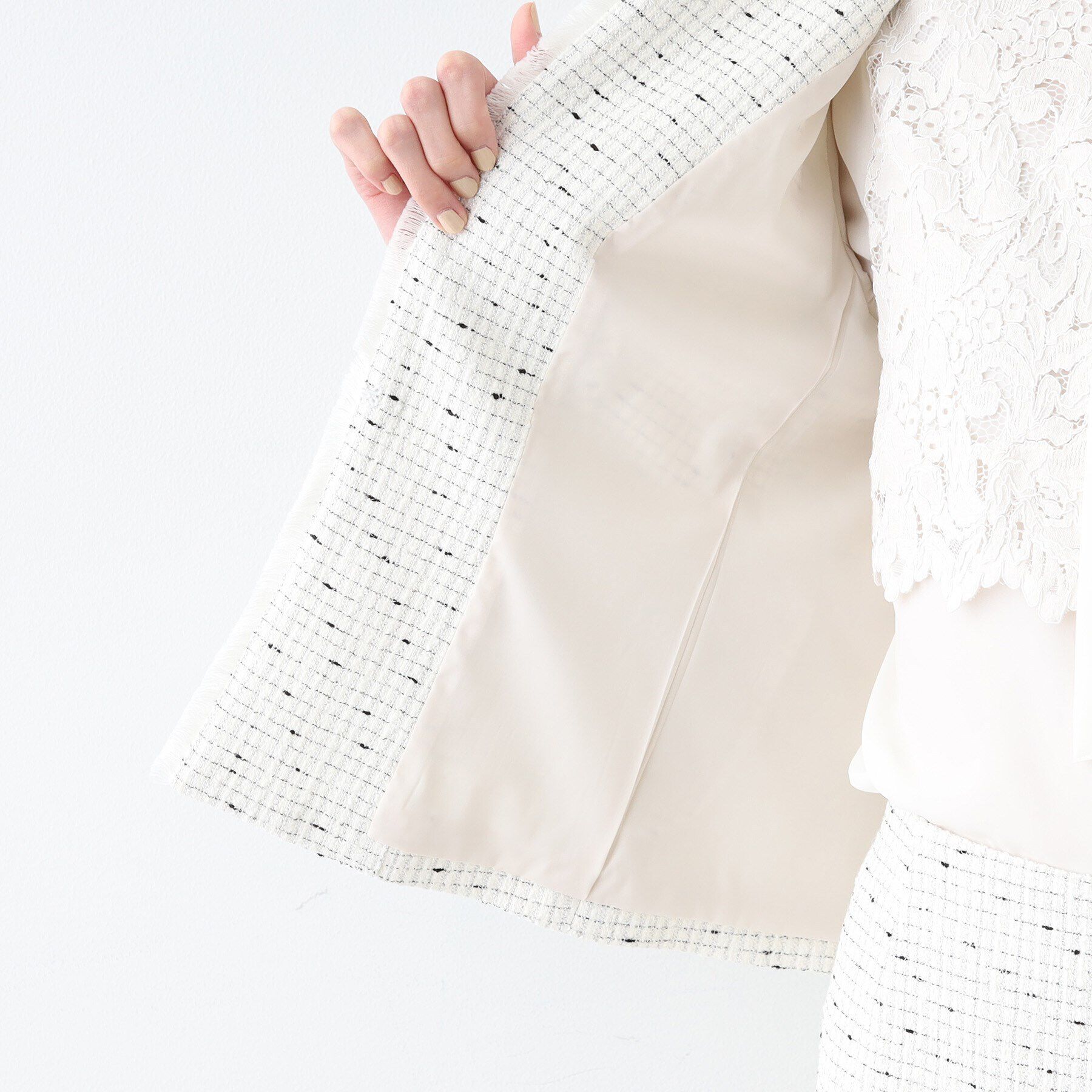 INDIVI「【日本製／オリジナル素材】ツィードジャケット」|スーツ|