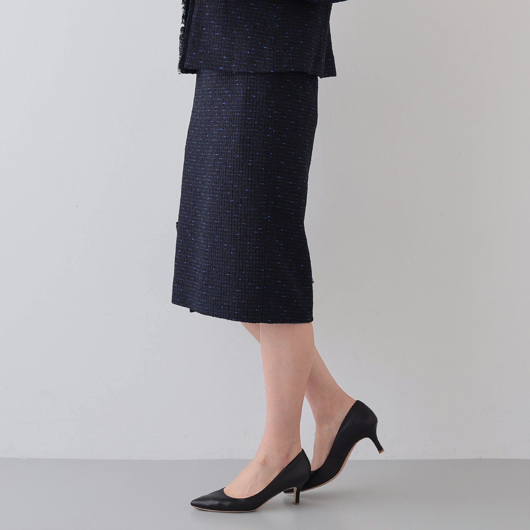 INDIVI「【日本製／オリジナル素材】ツィードスカート」|スーツ|