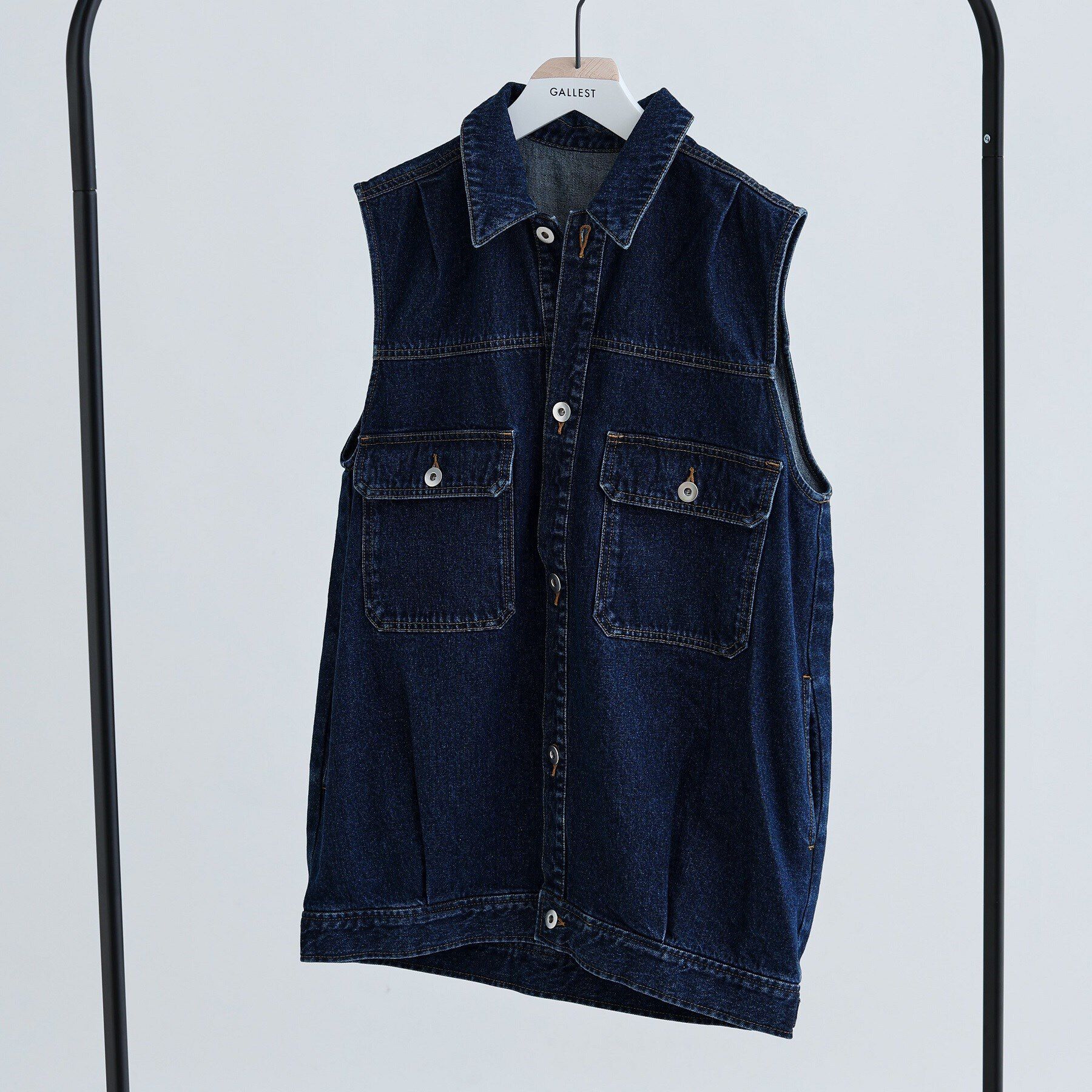 GALLEST「デニムジレ」|デニムジャケット|ネイビー(094)