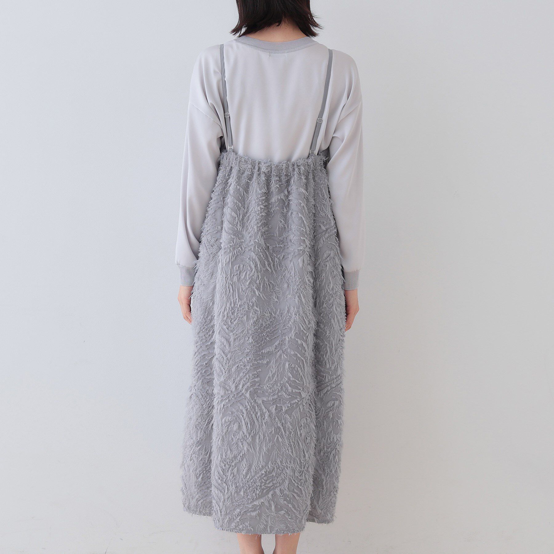 INDIVI「【トレンド素材】シアーカットジャカード キャミワンピース」|ワンピース|