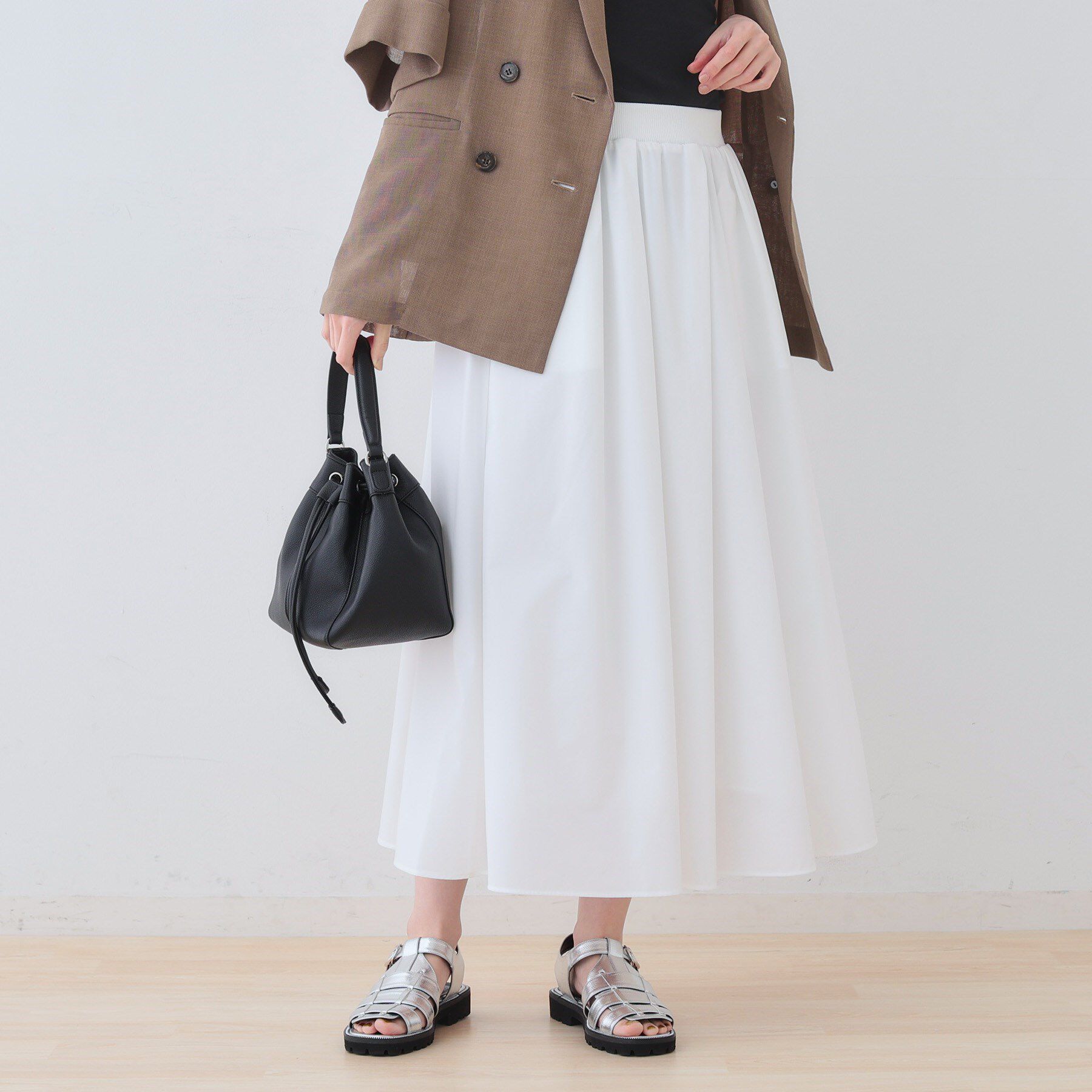 INDIVI「【通気性◎撥水／UVケア／SETUP可能】アクティブスカート」|スカート|