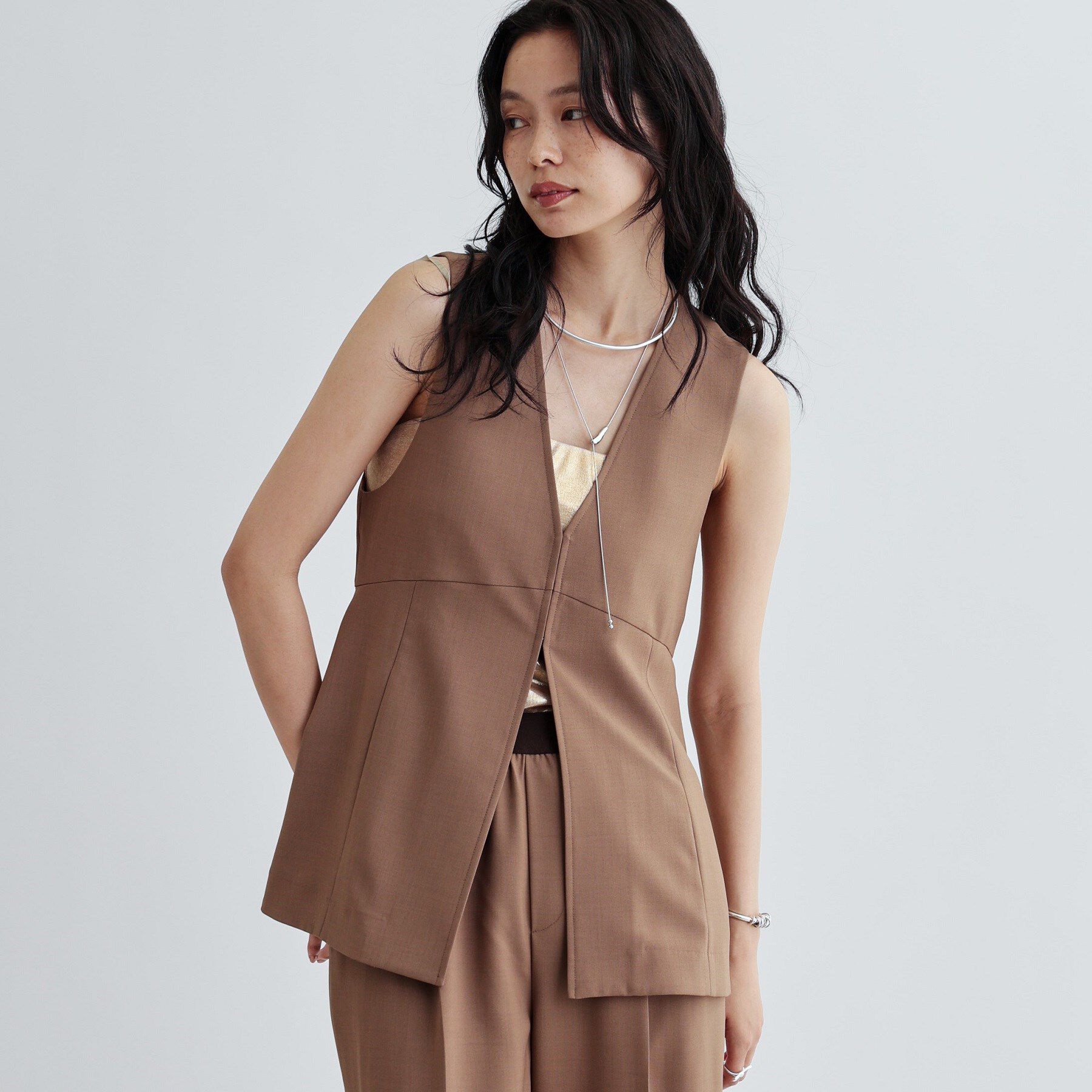 GALLEST「【セットアップ対応】イージーペプラムジレ」|ベスト・ジレ|