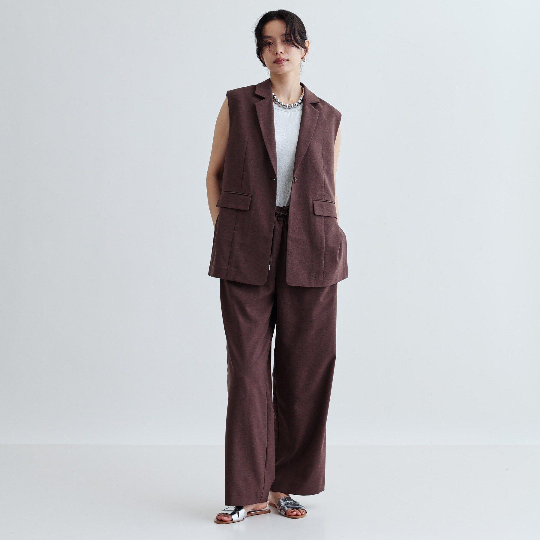 GALLEST「【セットアップ対応】リネンライクイージーパンツ【カセット服/通勤・オフィス】」|その他|