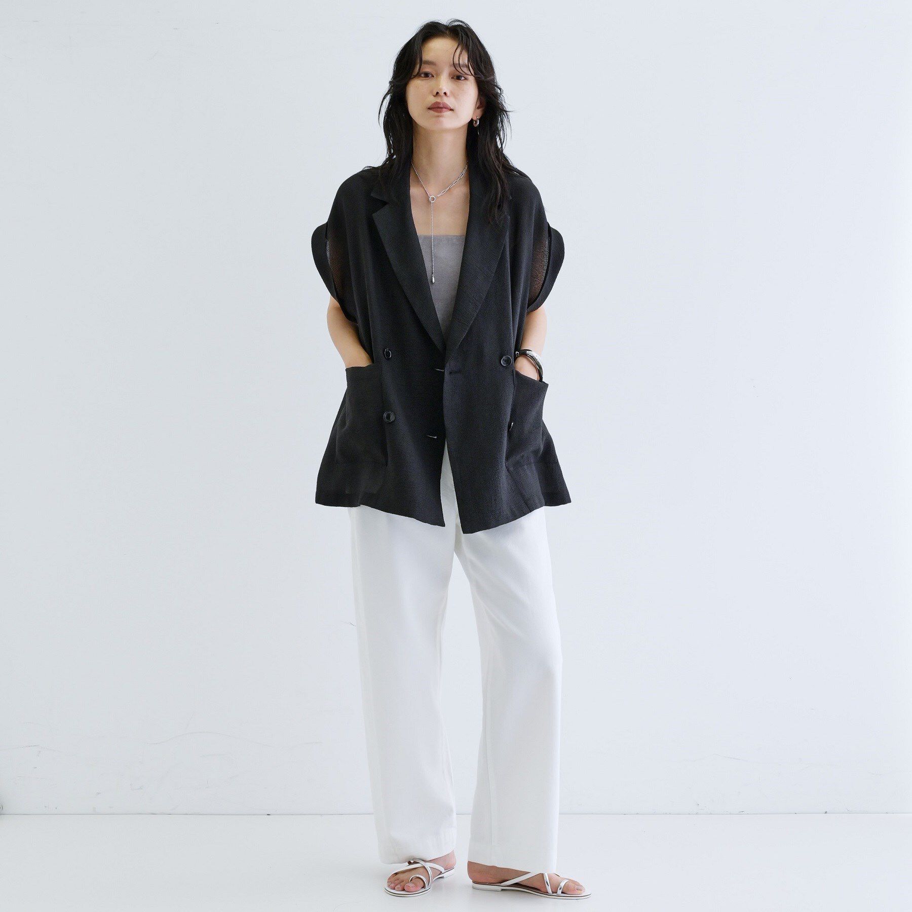 GALLEST「ミックスチェーンラリエット」|ネックレス|