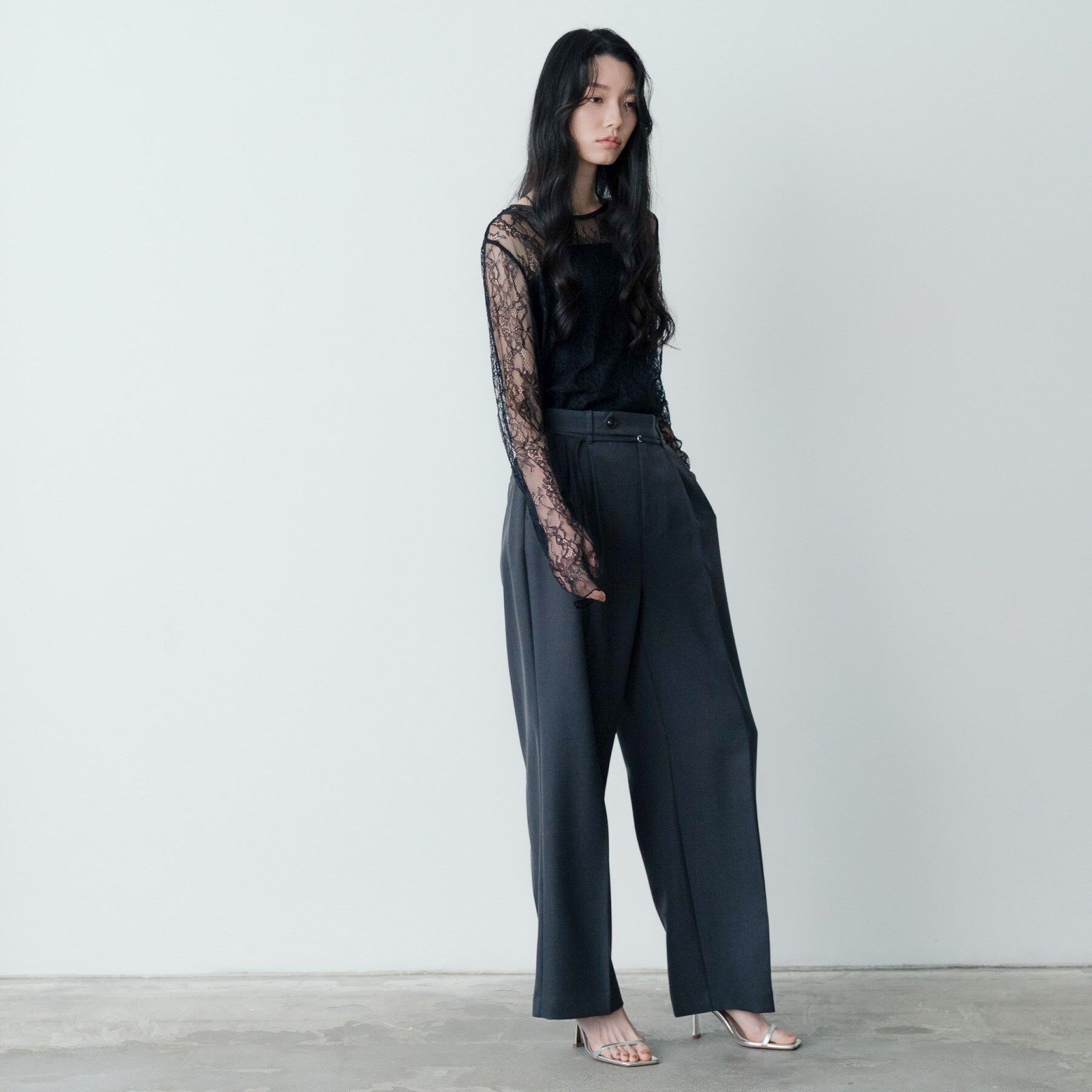 GALLEST「レースストレッチカットソー」|Tシャツ・カットソー|