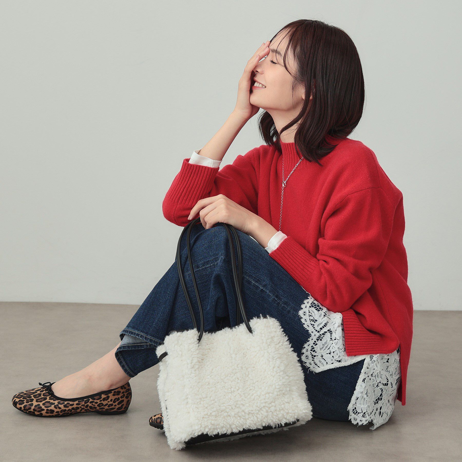 INDIVI「ボアミドルバッグ」|ショルダー・メッセンジャー|