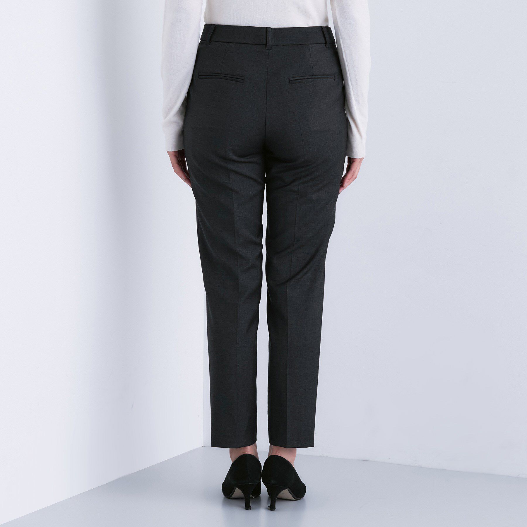 INDIVI「【日本製／スーツ／通勤】シルクウールストレッチ テーパードパンツ」|その他|