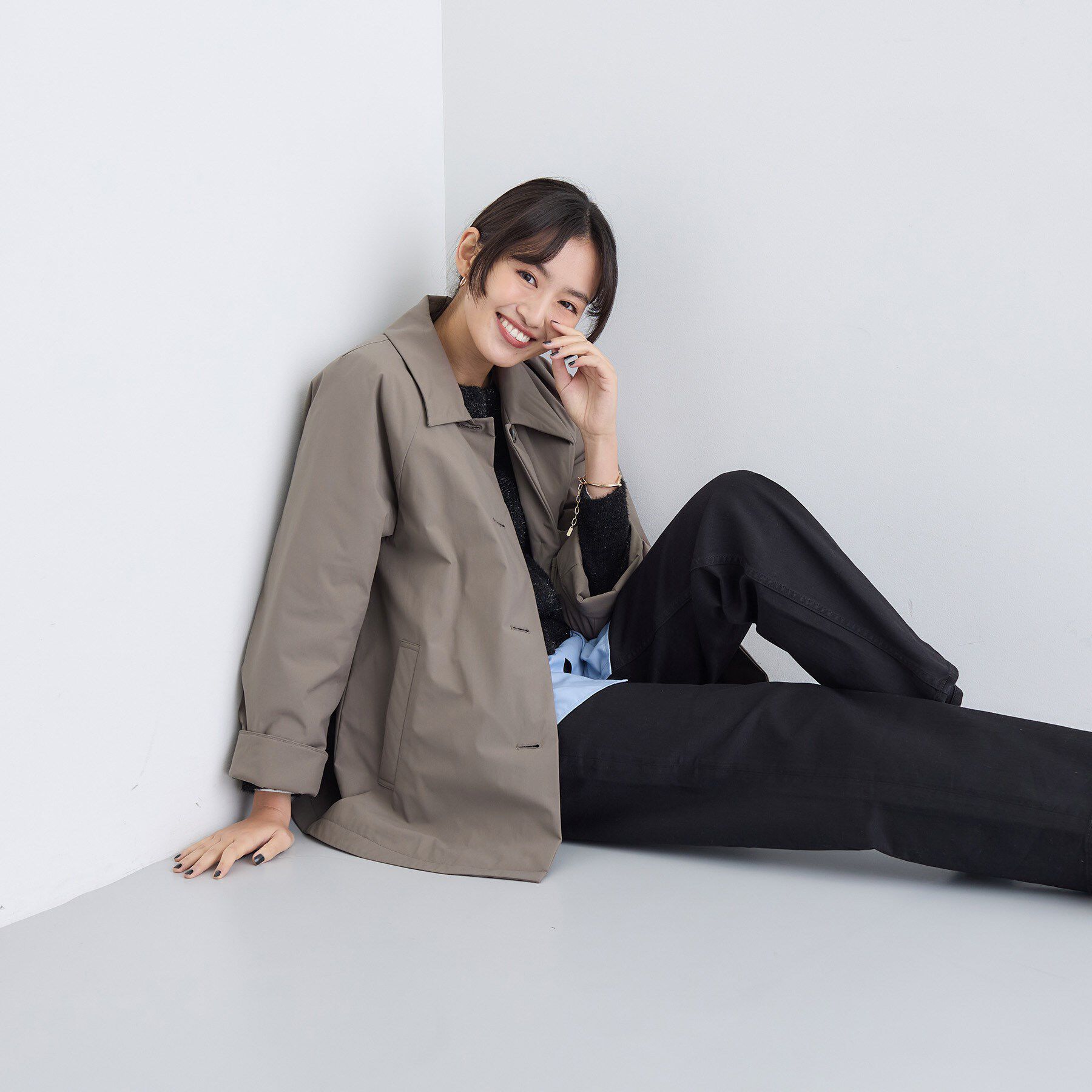 INDIVI「【超軽量／蓄熱】ライトパフステンカラーコート」|ダウン|