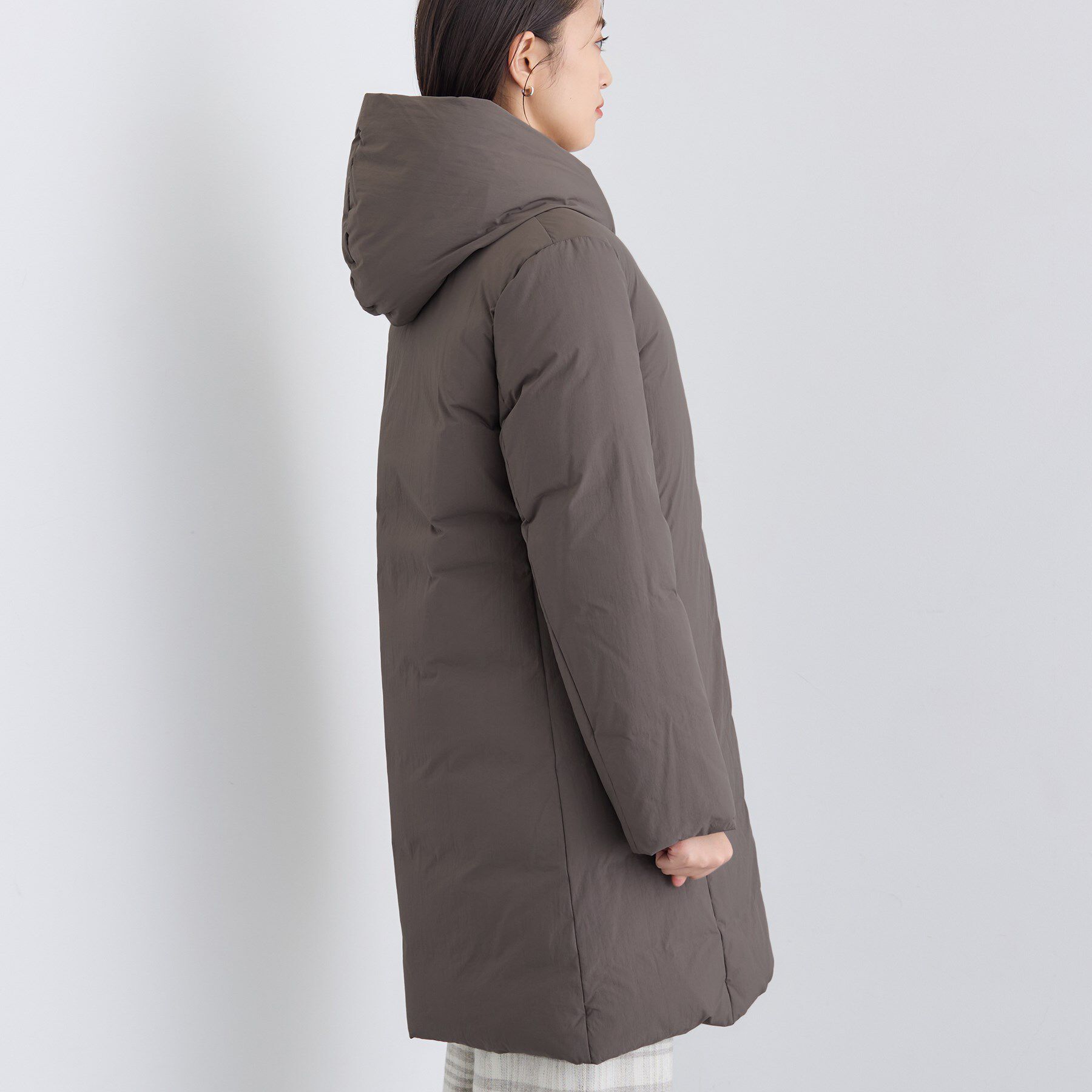 INDIVI「【撥水／洗える】ステッチレス ロングダウンコート」|ダウン|