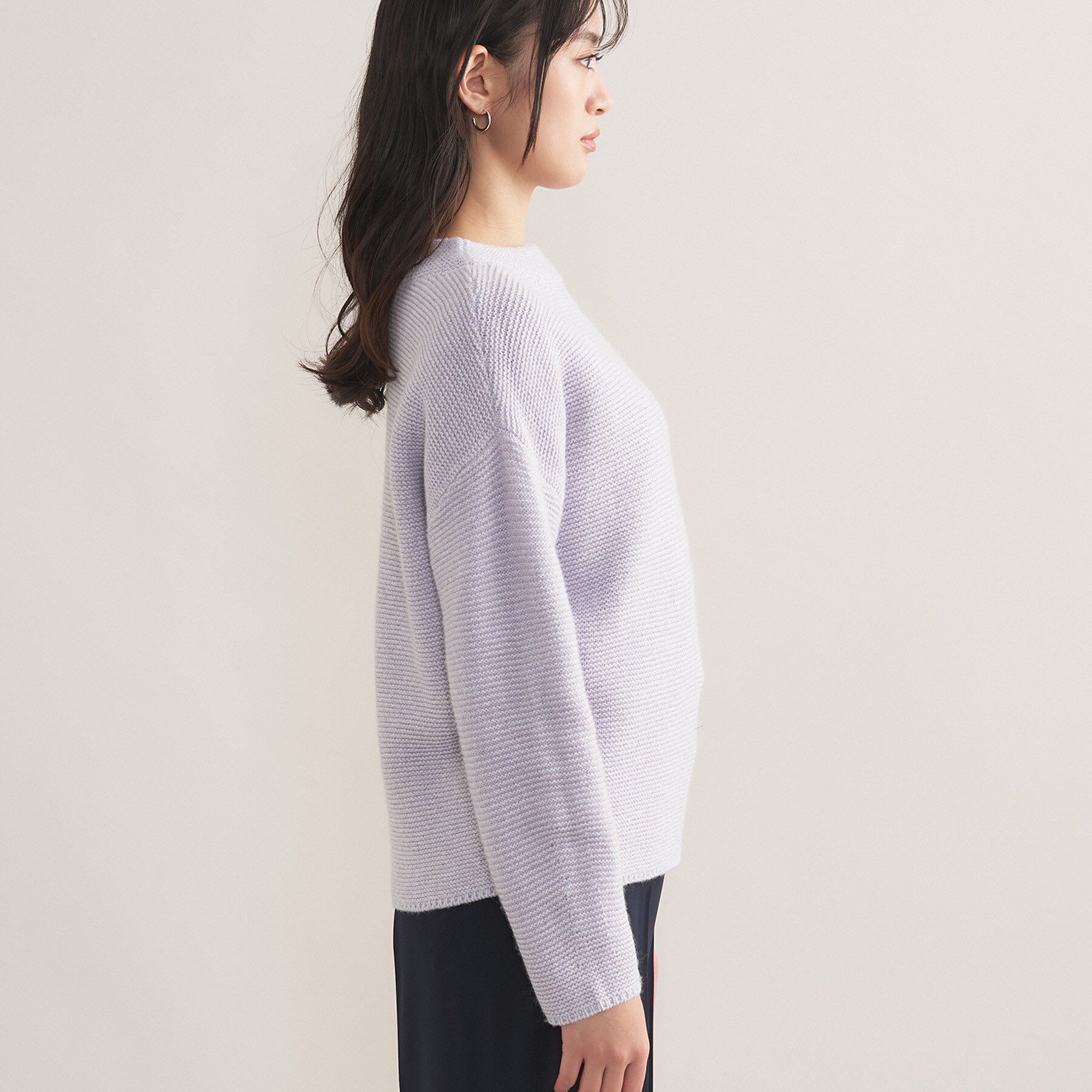 INDIVI「【洗える／大人ラメ】カラーMIXボトルネックニット」|ニット・セーター|