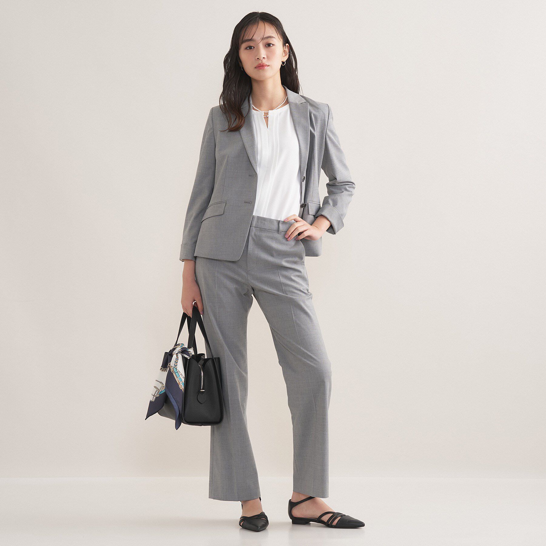 INDIVI「【洗える／透けにくい】ジオメ柄プリントブラウス」|シャツ・ブラウス|