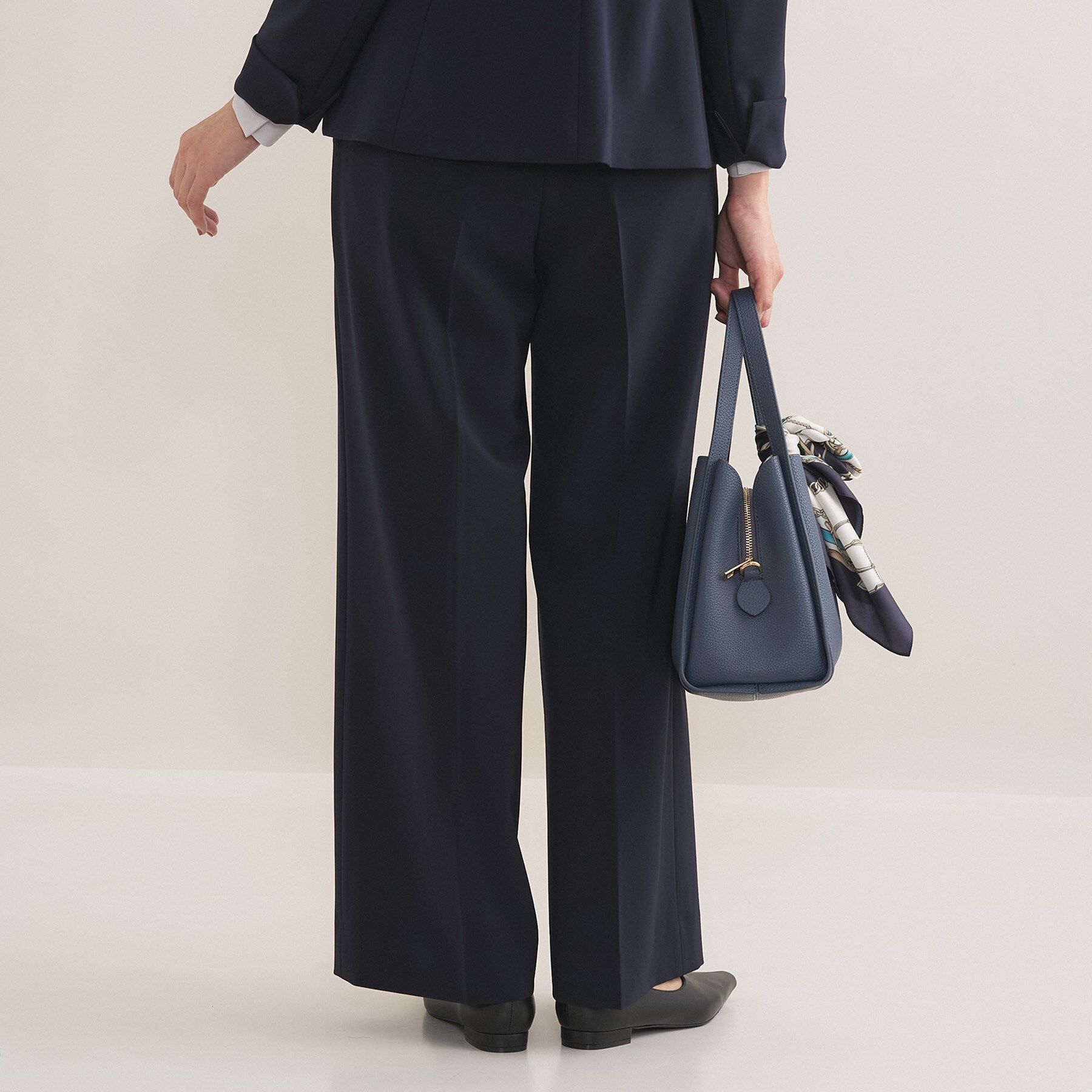 INDIVI「【通勤スーツ／洗える】ストレッチワイドパンツ」|スーツ|