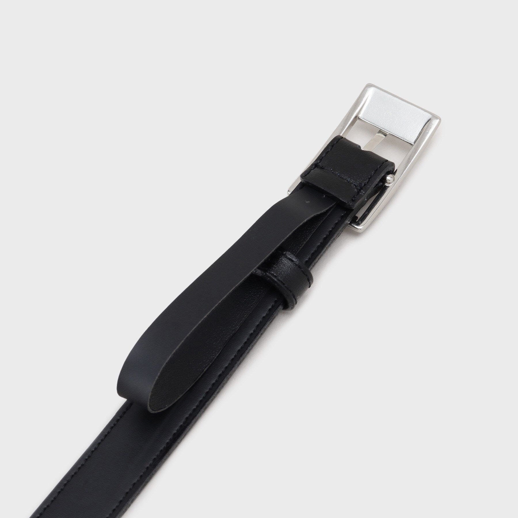 INDIVI「【きれいめ／18mm幅】細めベーシックベルト」|ベルト|