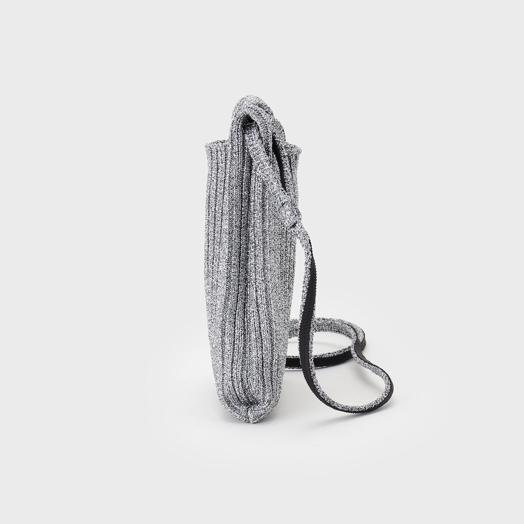 INDIVI「【大人ラメ／スマホ入れ】ニット素材ミニポシェット」|ショルダー・メッセンジャー|