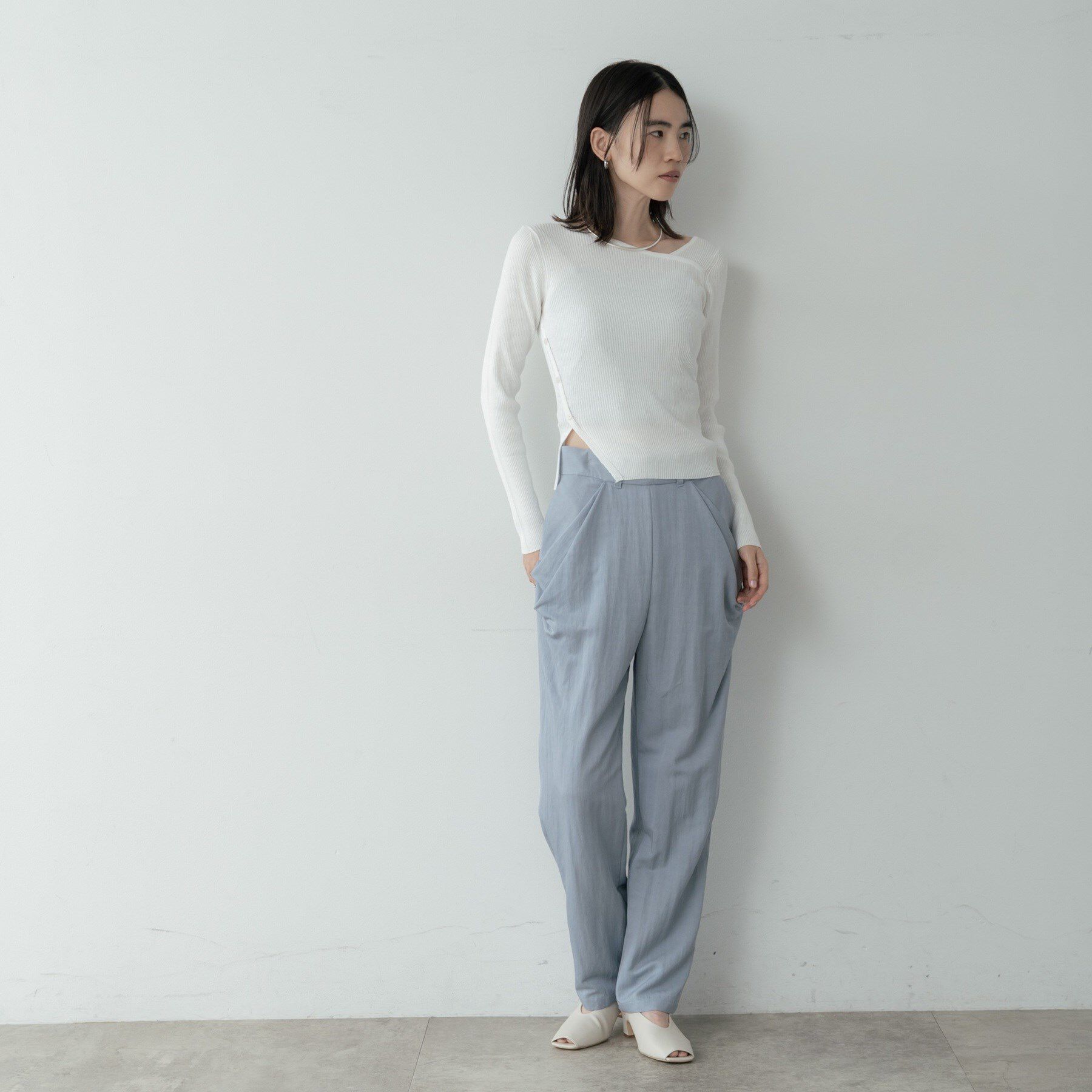 GALLEST「オフショルスリットリブニット」|ニット・セーター|