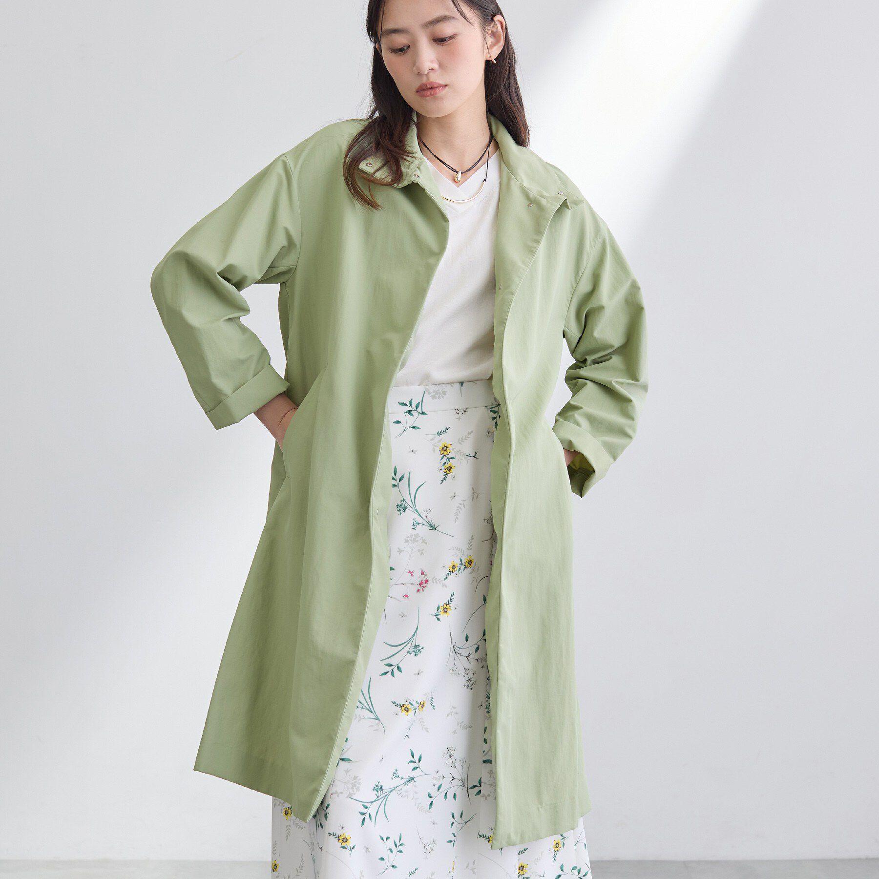 INDIVI「【撥水／軽量】ミニマル スタンドカラーコート」|その他|