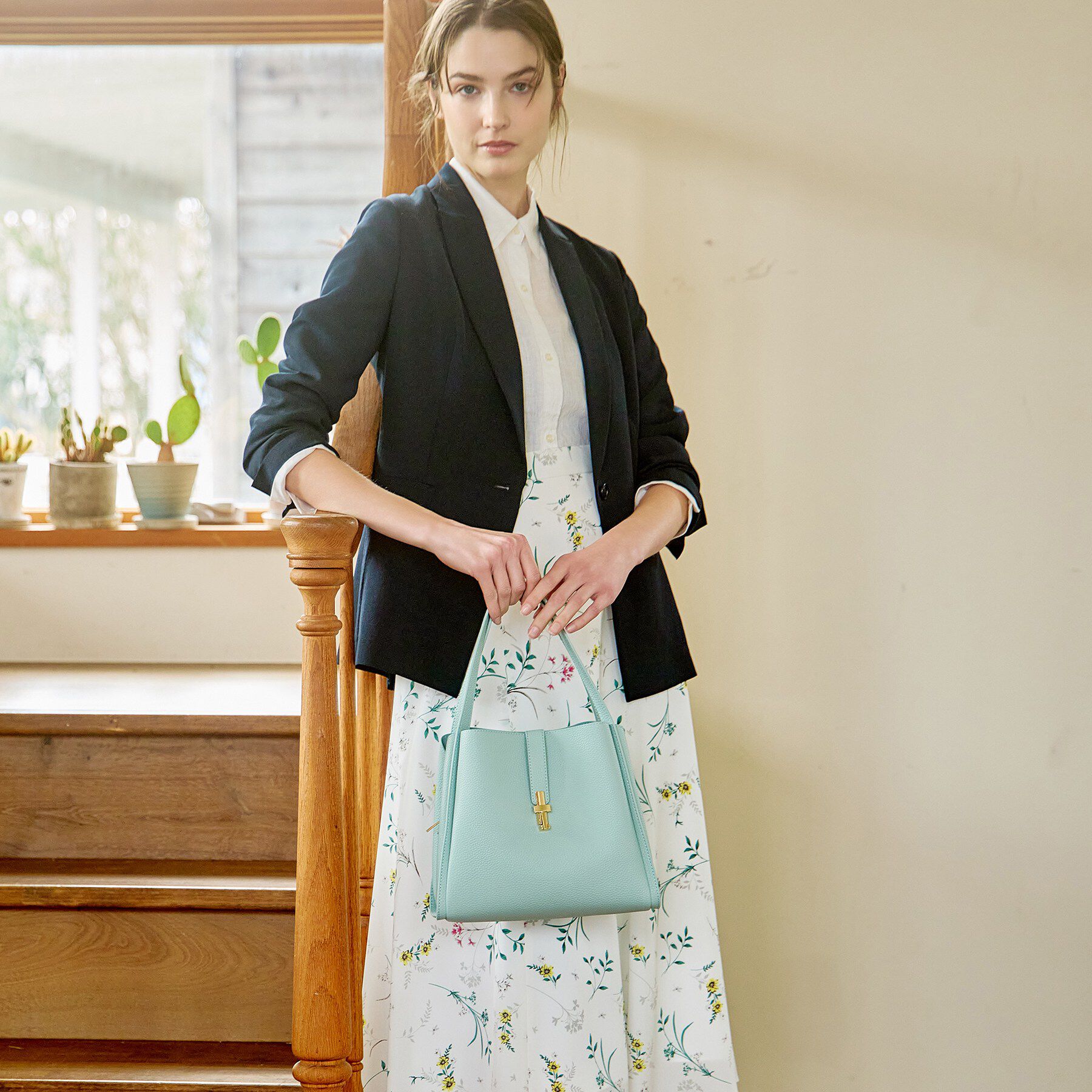 INDIVI「【洗える／UVケア／麻調】シングルジャケット」|テーラードジャケット|