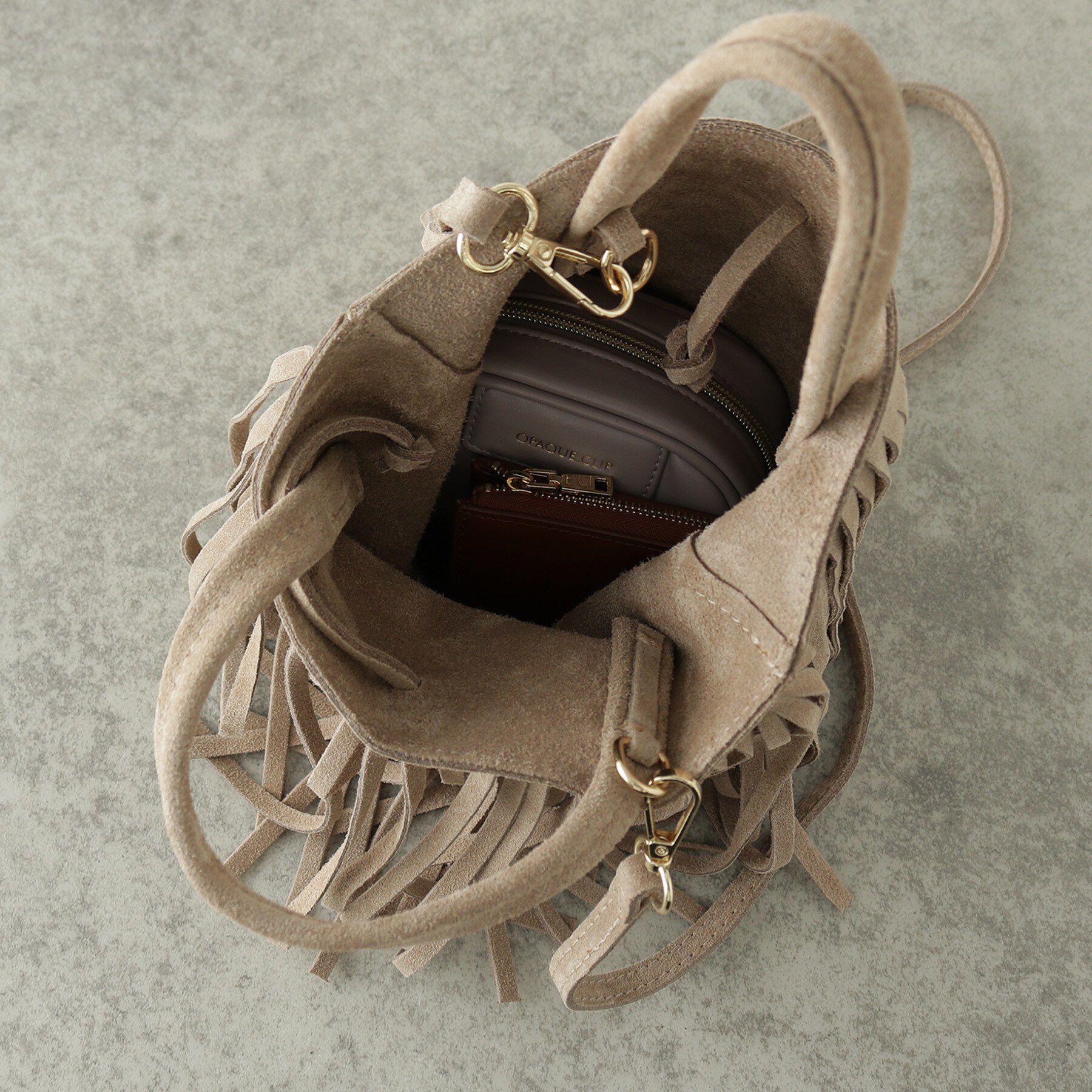 GALLEST「スエードフリンジバッグ」|ハンドバッグ|