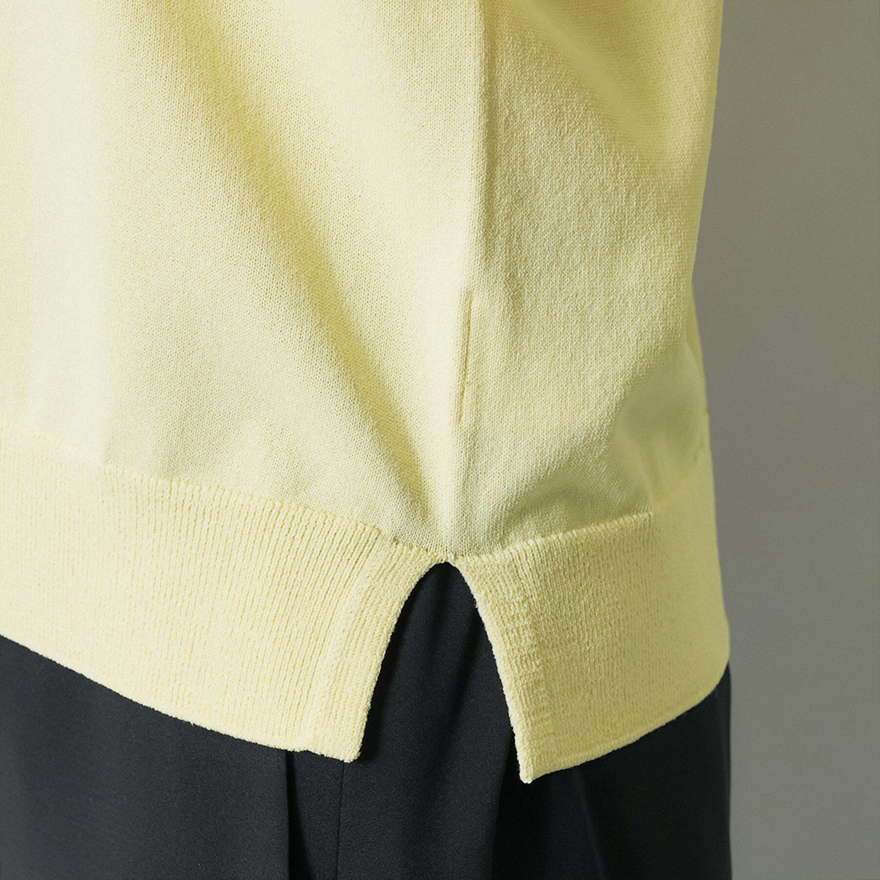 INDIVI「【洗える／袖丈調整可能】シャツコンビニット」|ニット・セーター|