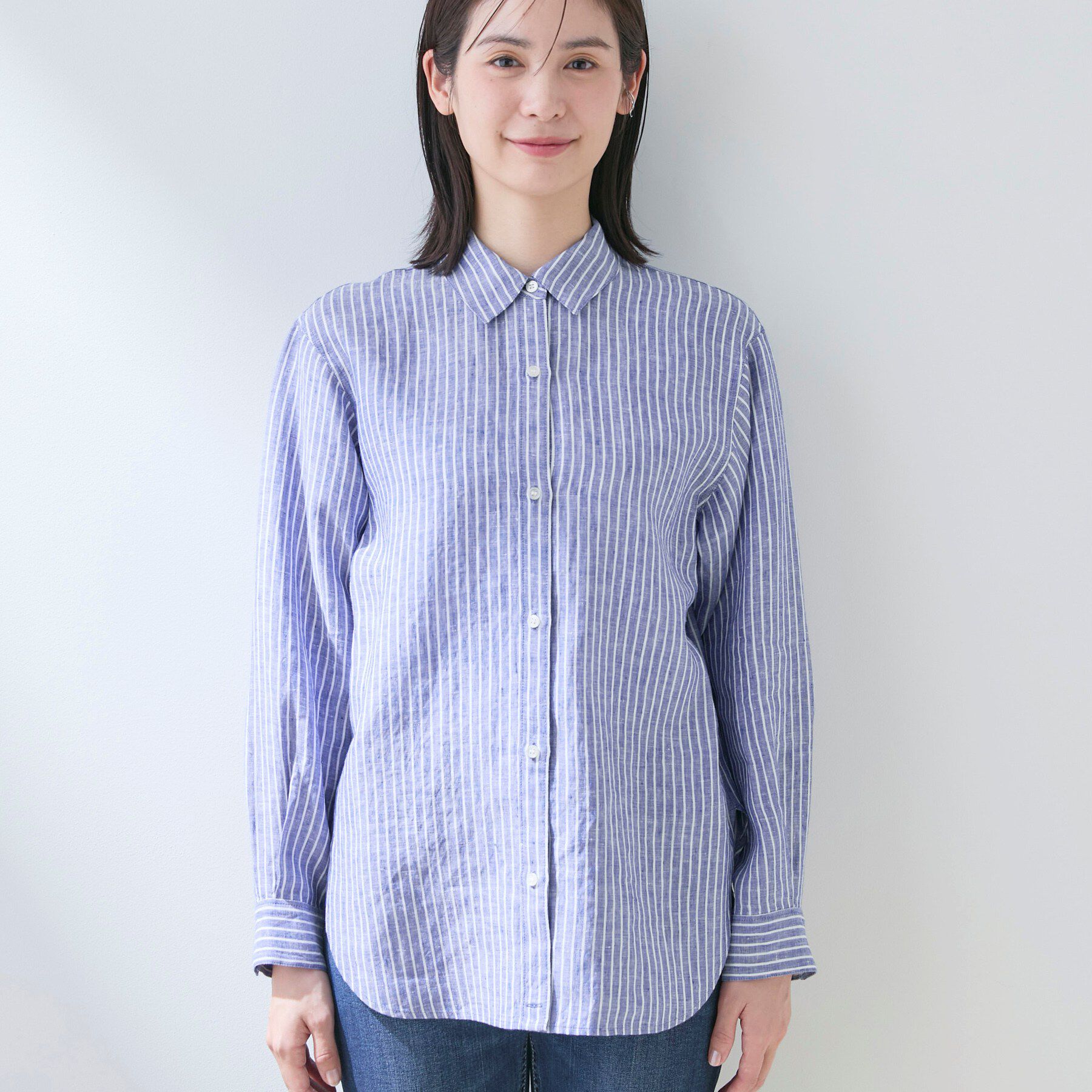 INDIVI「【接触冷感／2WAY】カシュクールリネンシャツ」|シャツ・ブラウス|