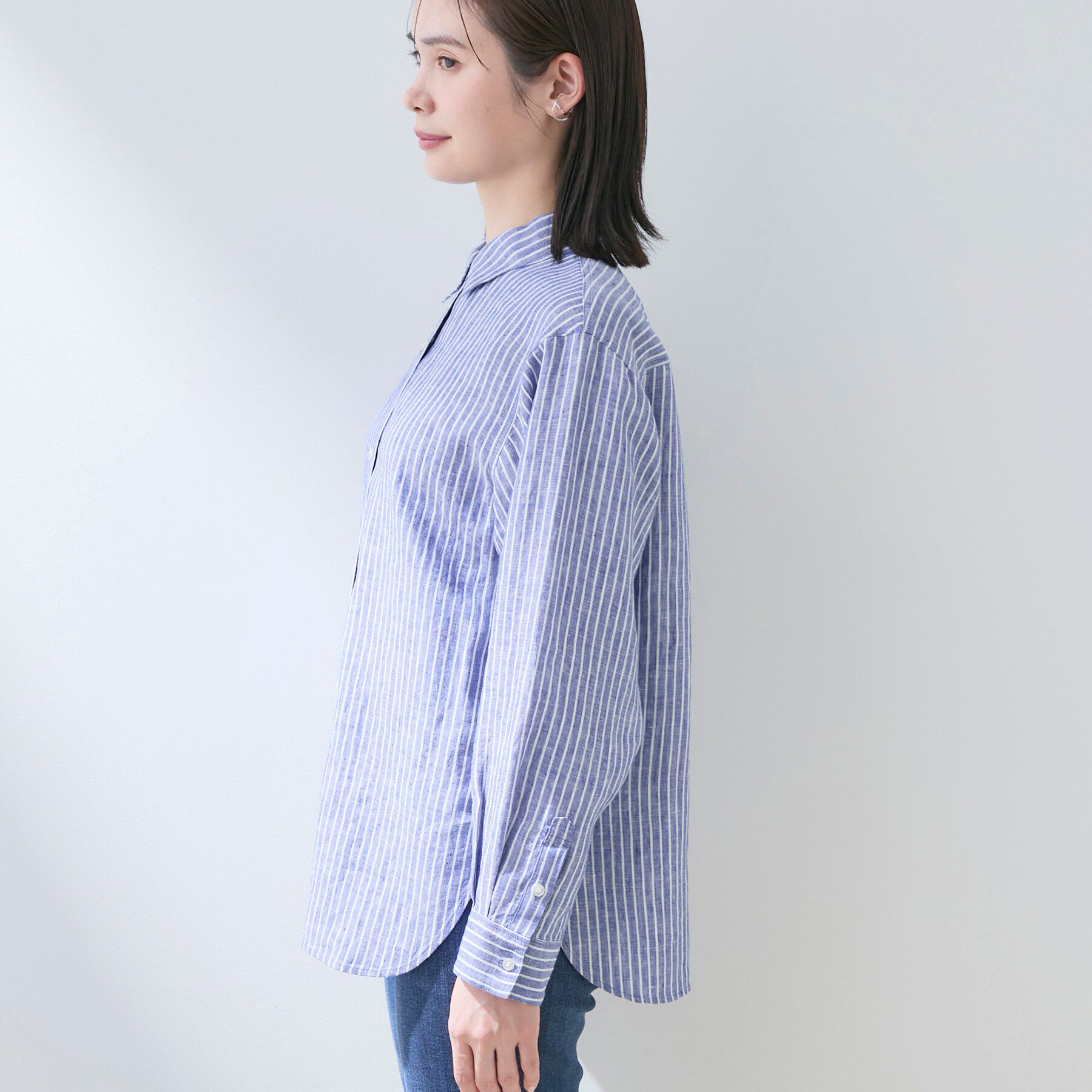 INDIVI「【接触冷感／2WAY】カシュクールリネンシャツ」|シャツ・ブラウス|