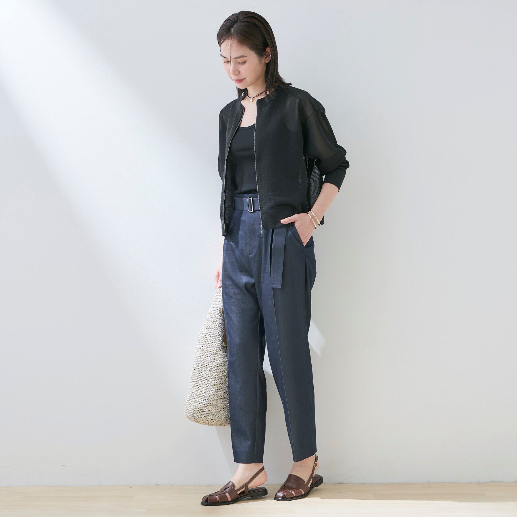 INDIVI「【合皮】きれいめグルカサンダル」|サンダル|