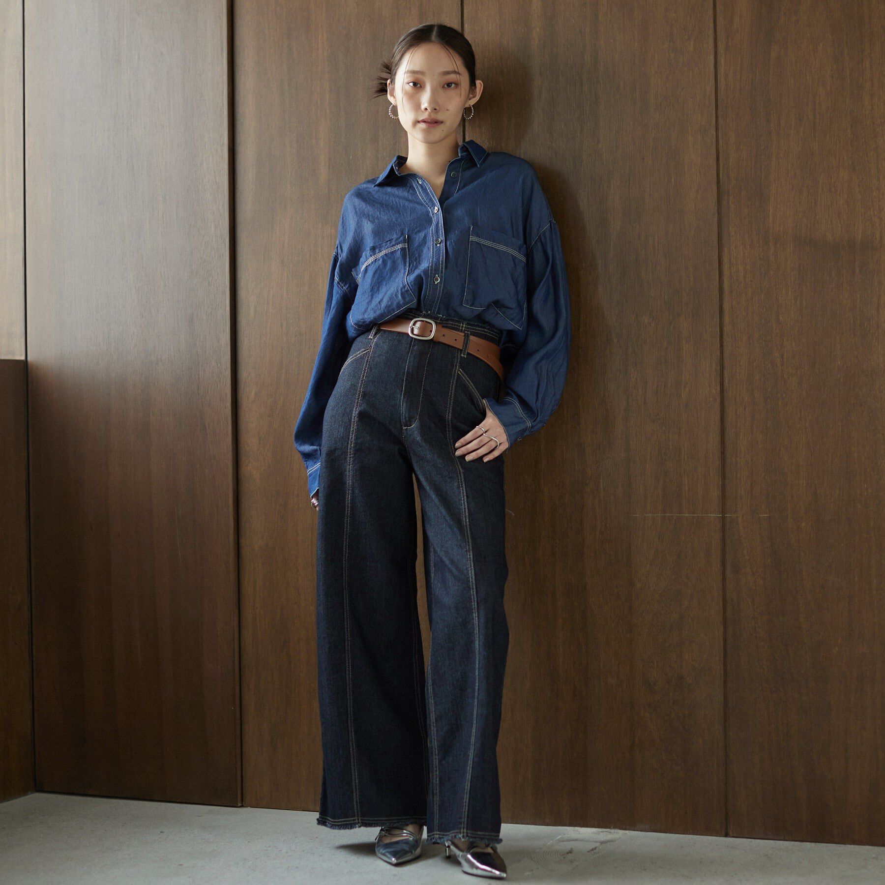 GALLEST「ハイウエストカットオフデニム」|デニム|