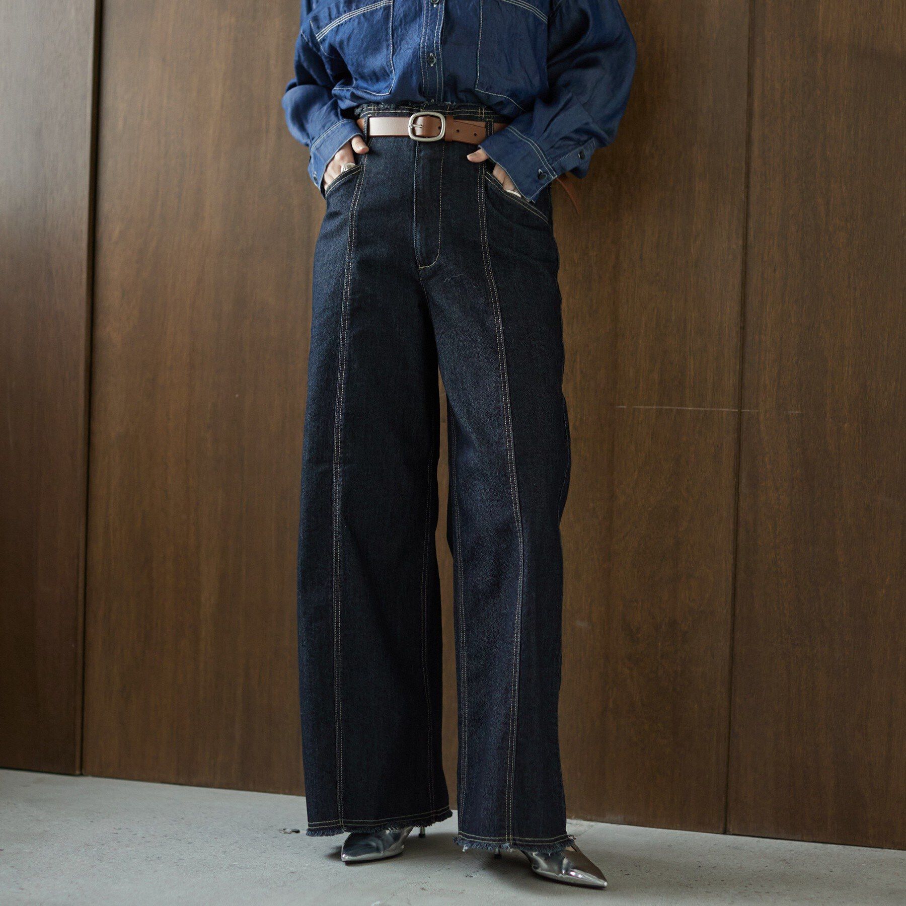 GALLEST「ハイウエストカットオフデニム」|デニム|