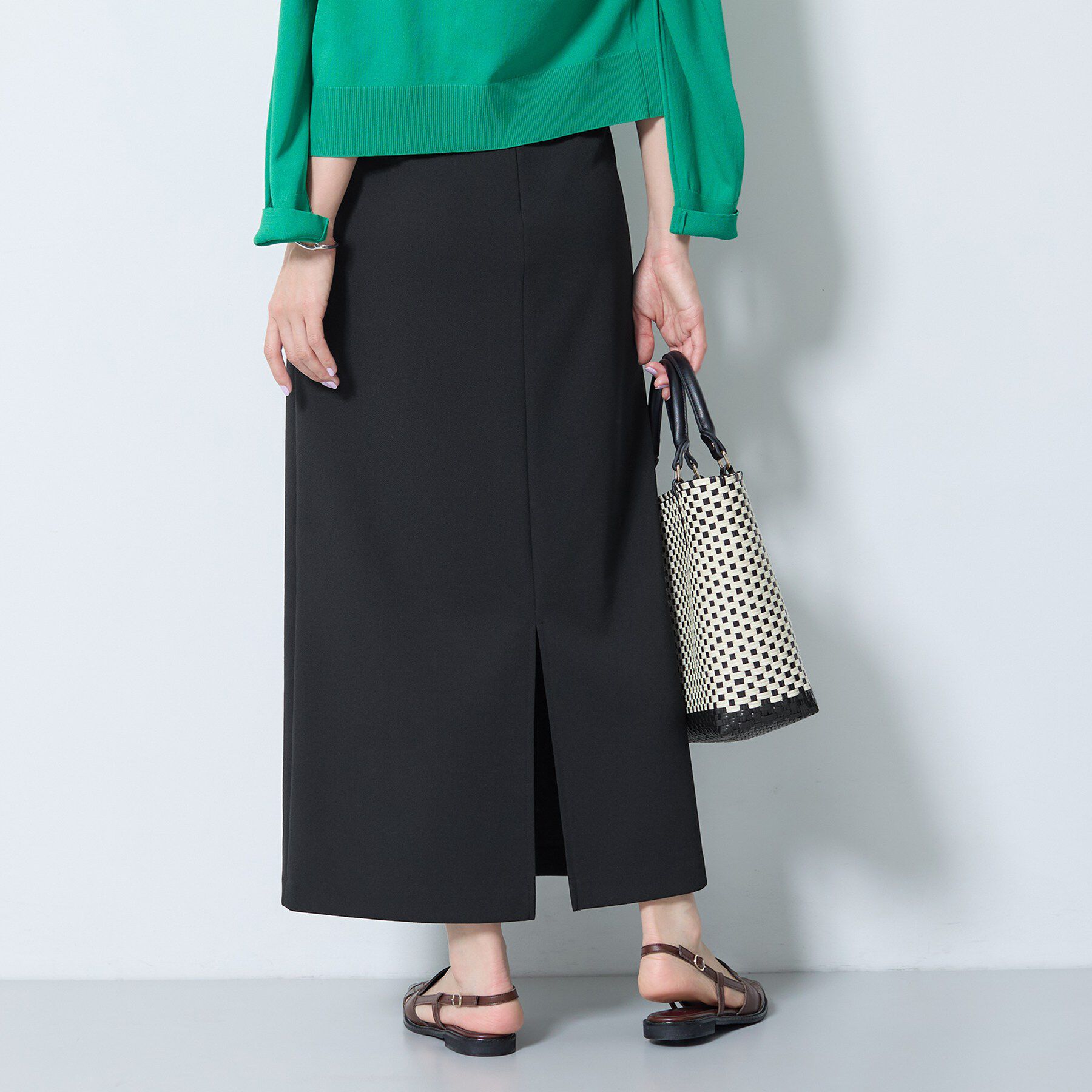 INDIVI「【洗える／Iライン】ジャージスカート」|スカート|