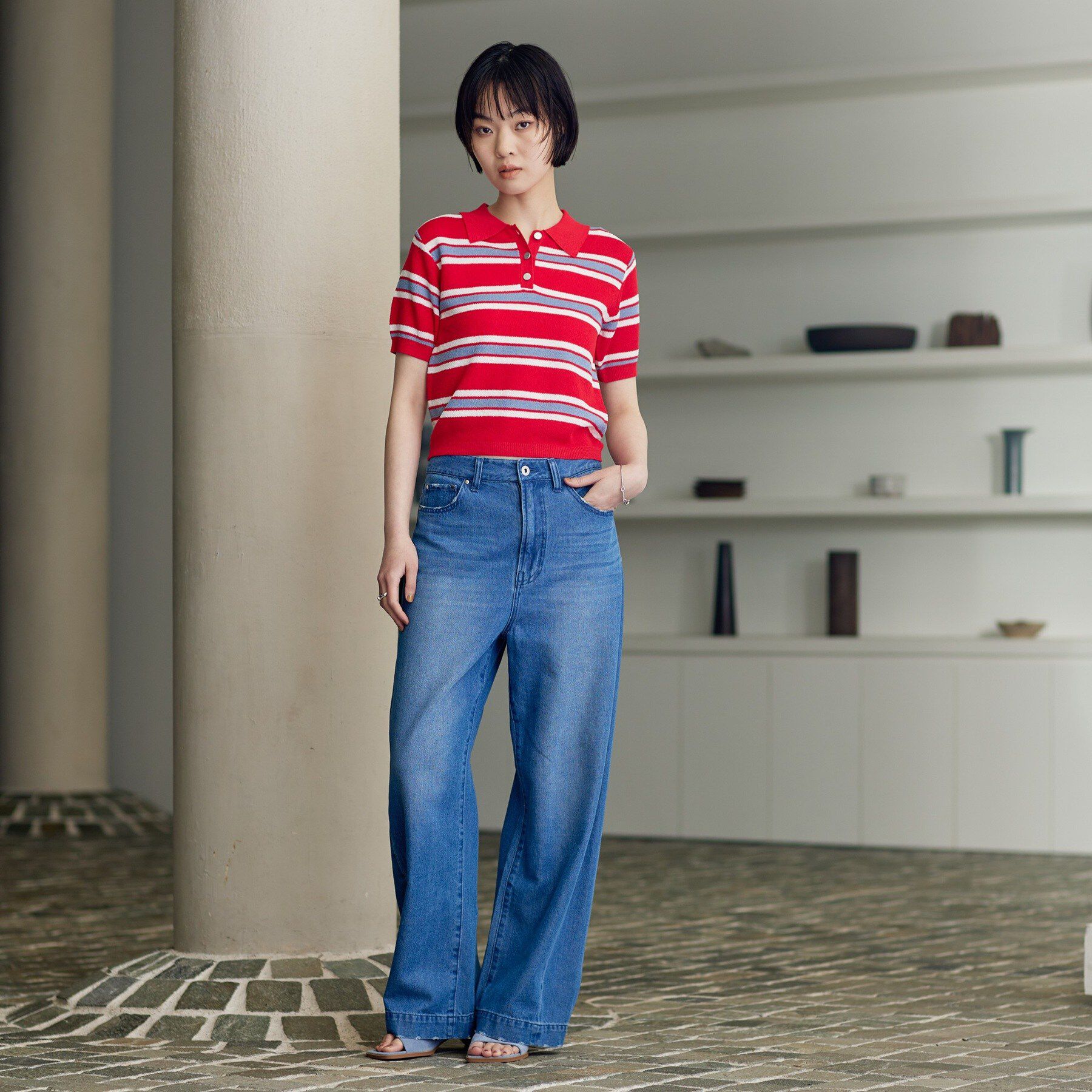 GALLEST「ジャカードポロニット」|ニット・セーター|