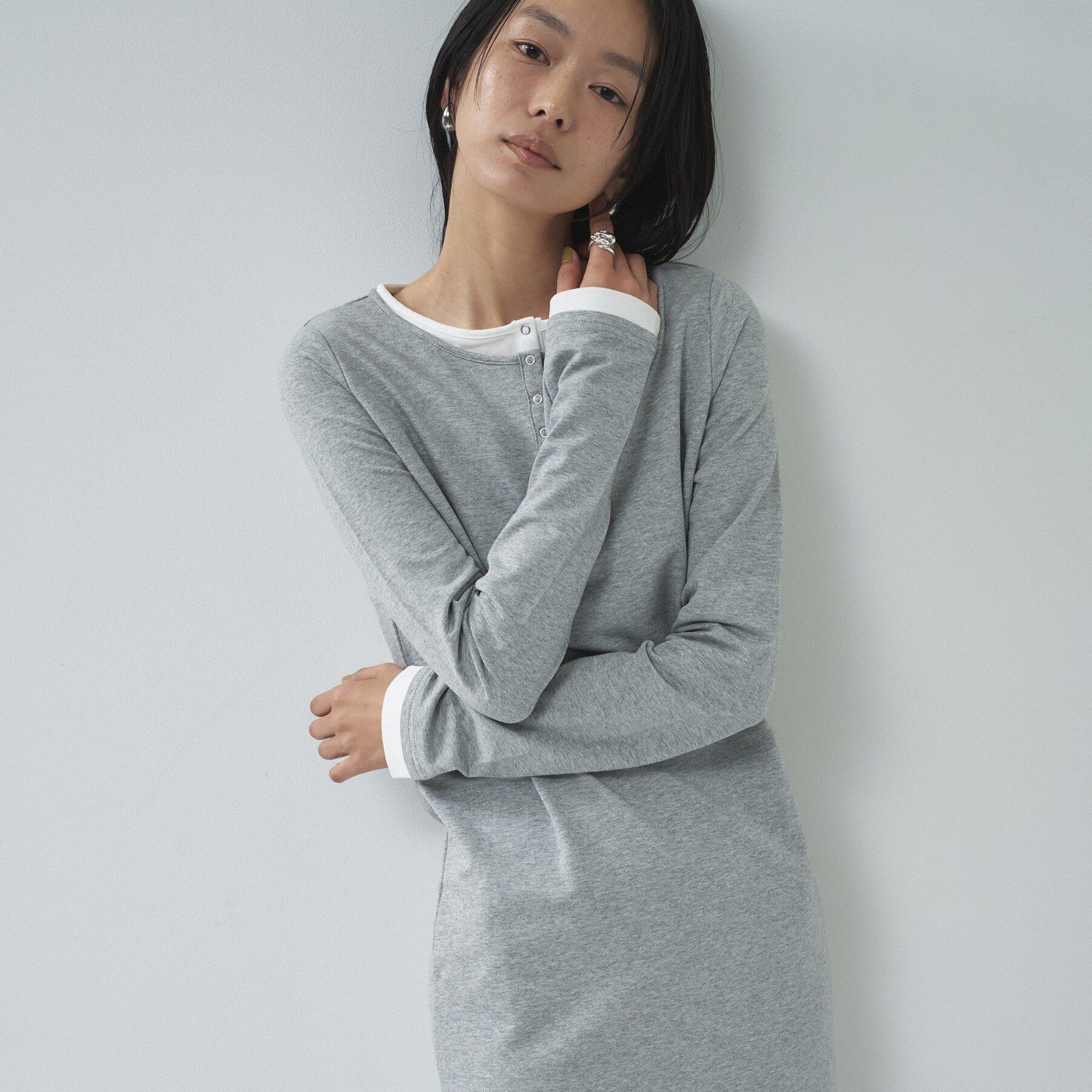 GALLEST「【一部店舗限定】バイカラーヘンリーネックワンピース」|ワンピース|