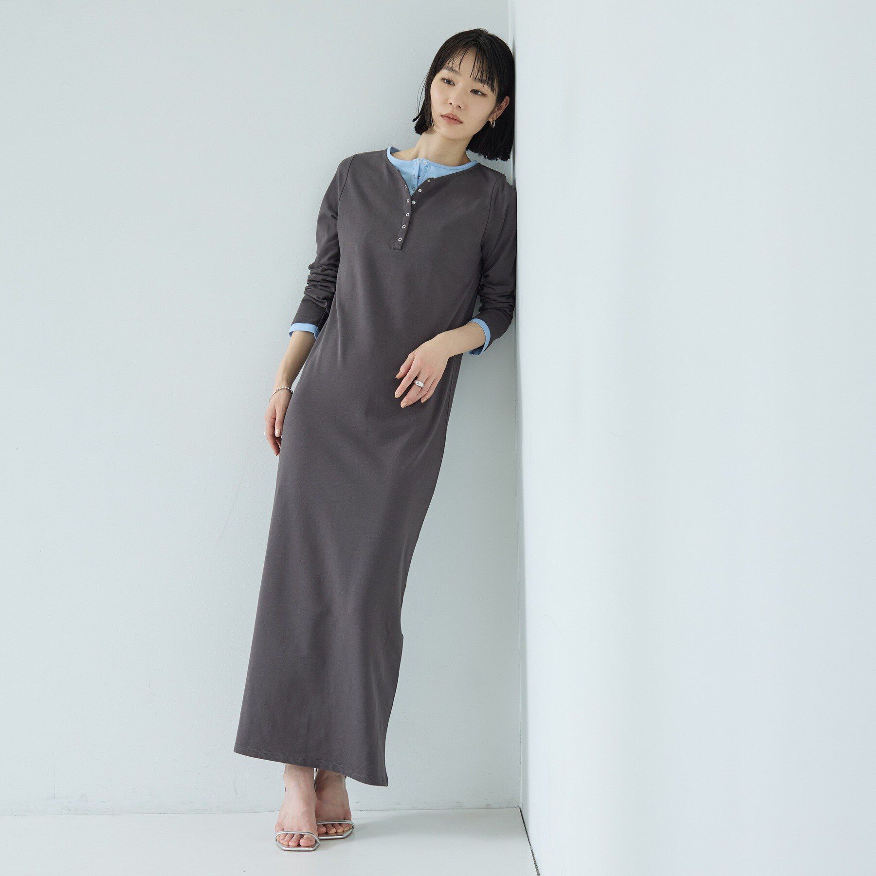 GALLEST「【一部店舗限定】バイカラーヘンリーネックワンピース」|ワンピース|