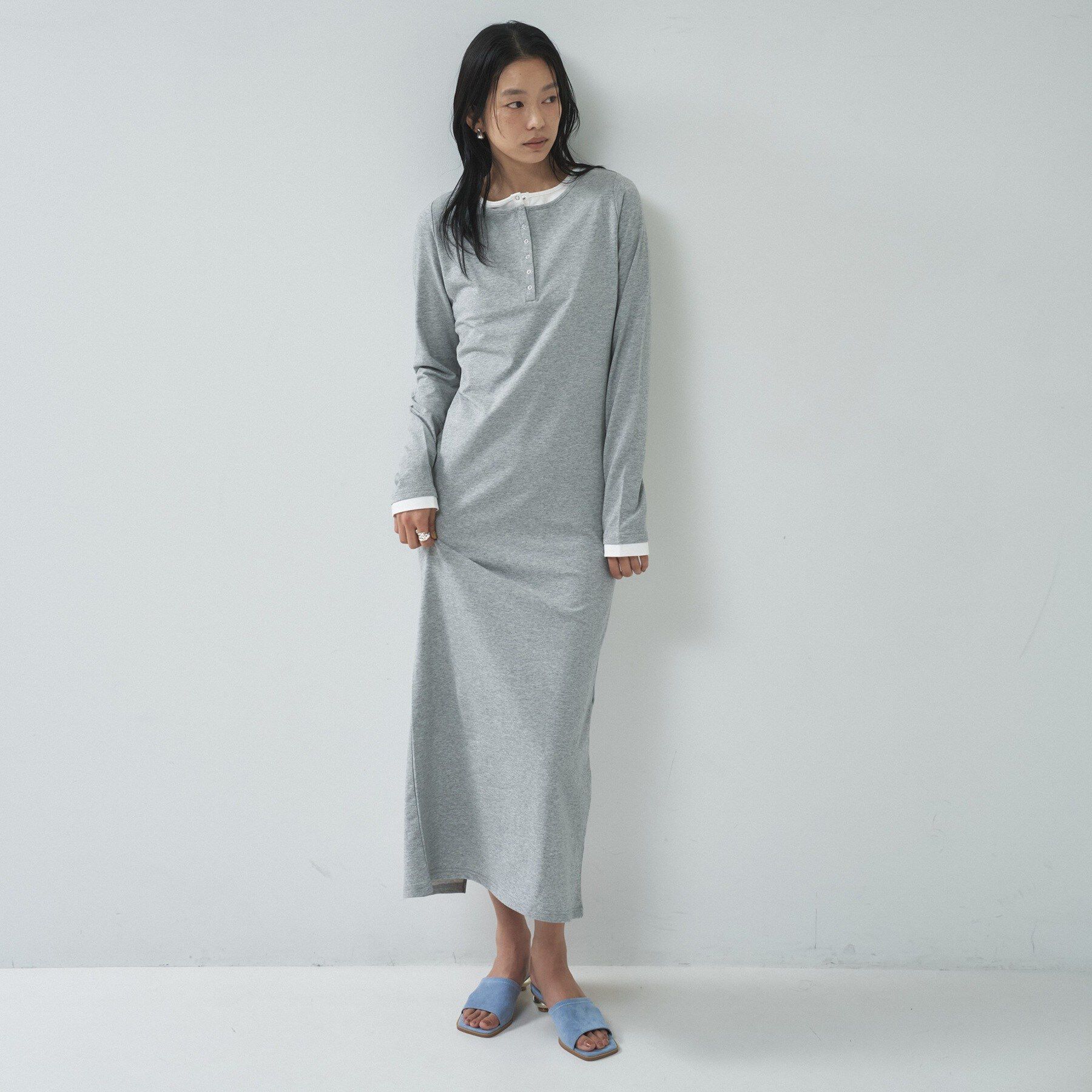 GALLEST「【一部店舗限定】バイカラーヘンリーネックワンピース」|ワンピース|