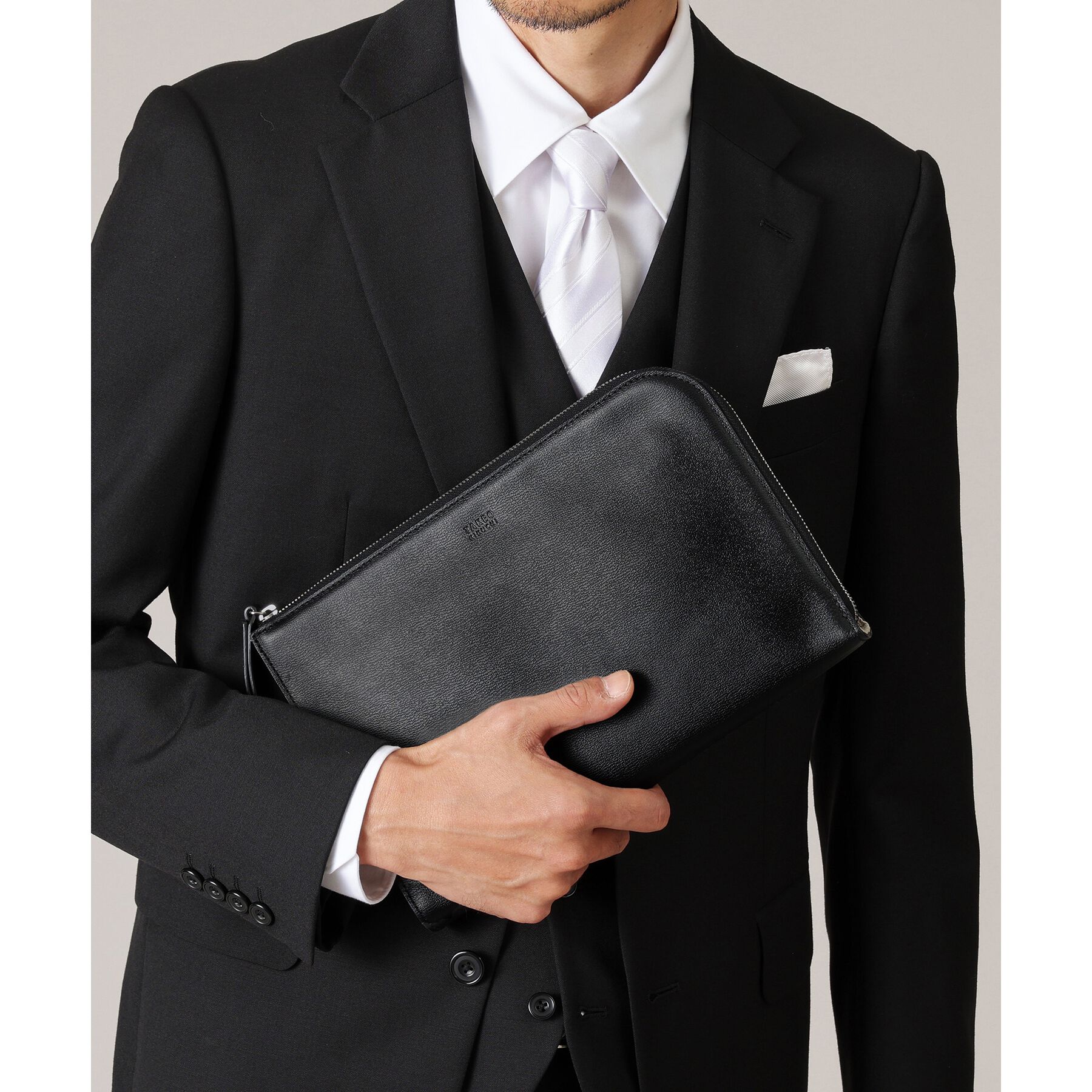 TAKEO KIKUCHI「【ベーシック】レザー クラッチバッグ」|クラッチバッグ|