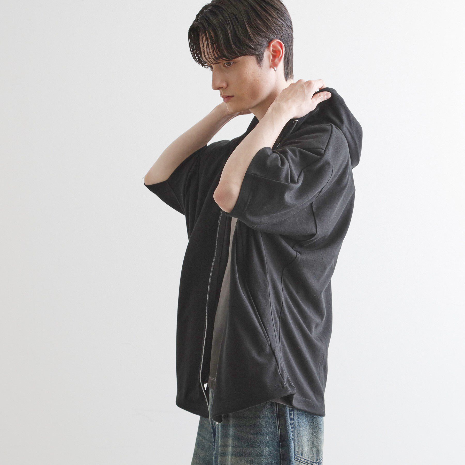 tk.TAKEO KIKUCHI「ドルマンジップパーカ」|パーカー|