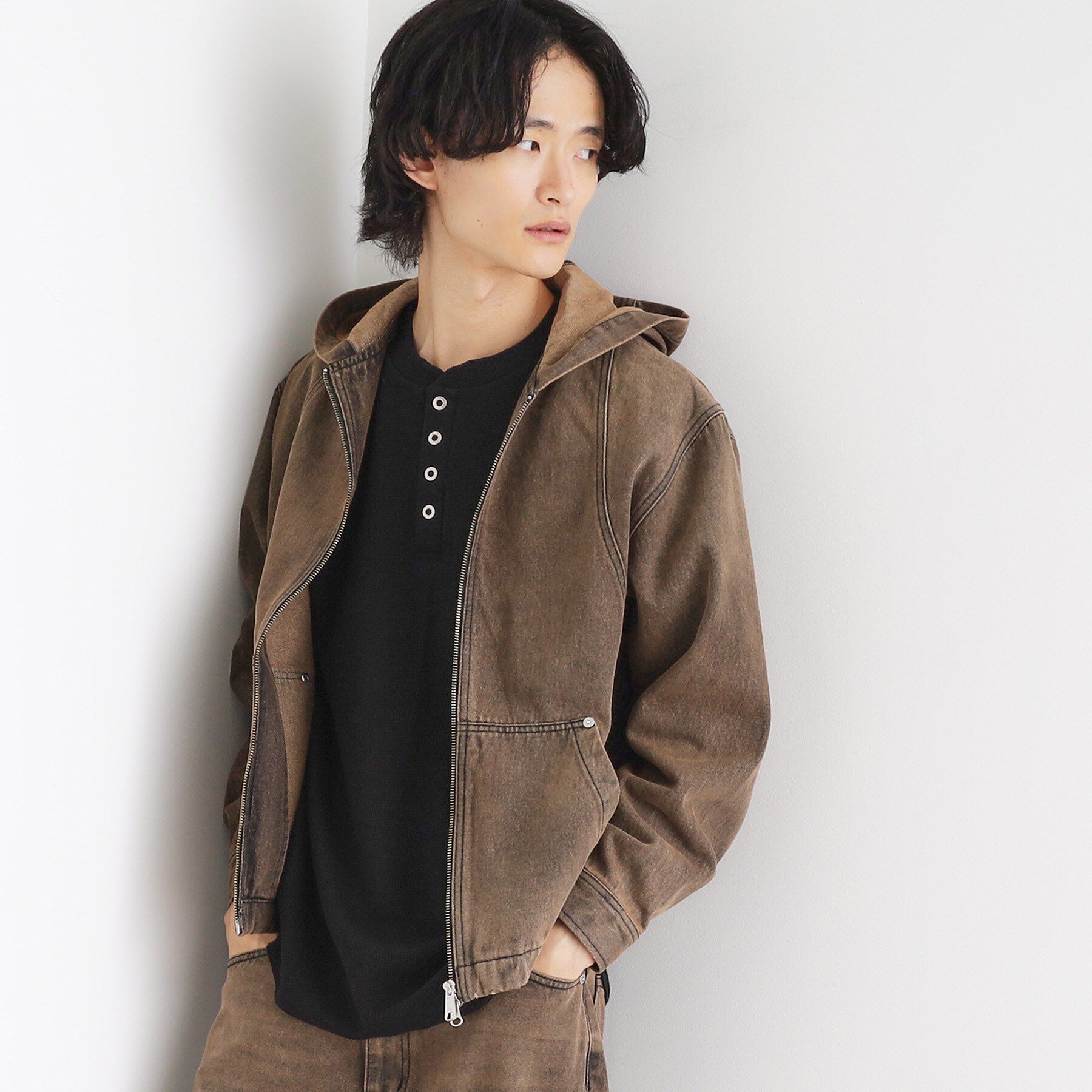 tk.TAKEO KIKUCHI「ヴィンテージライクデニムジップパーカ」|パーカー|