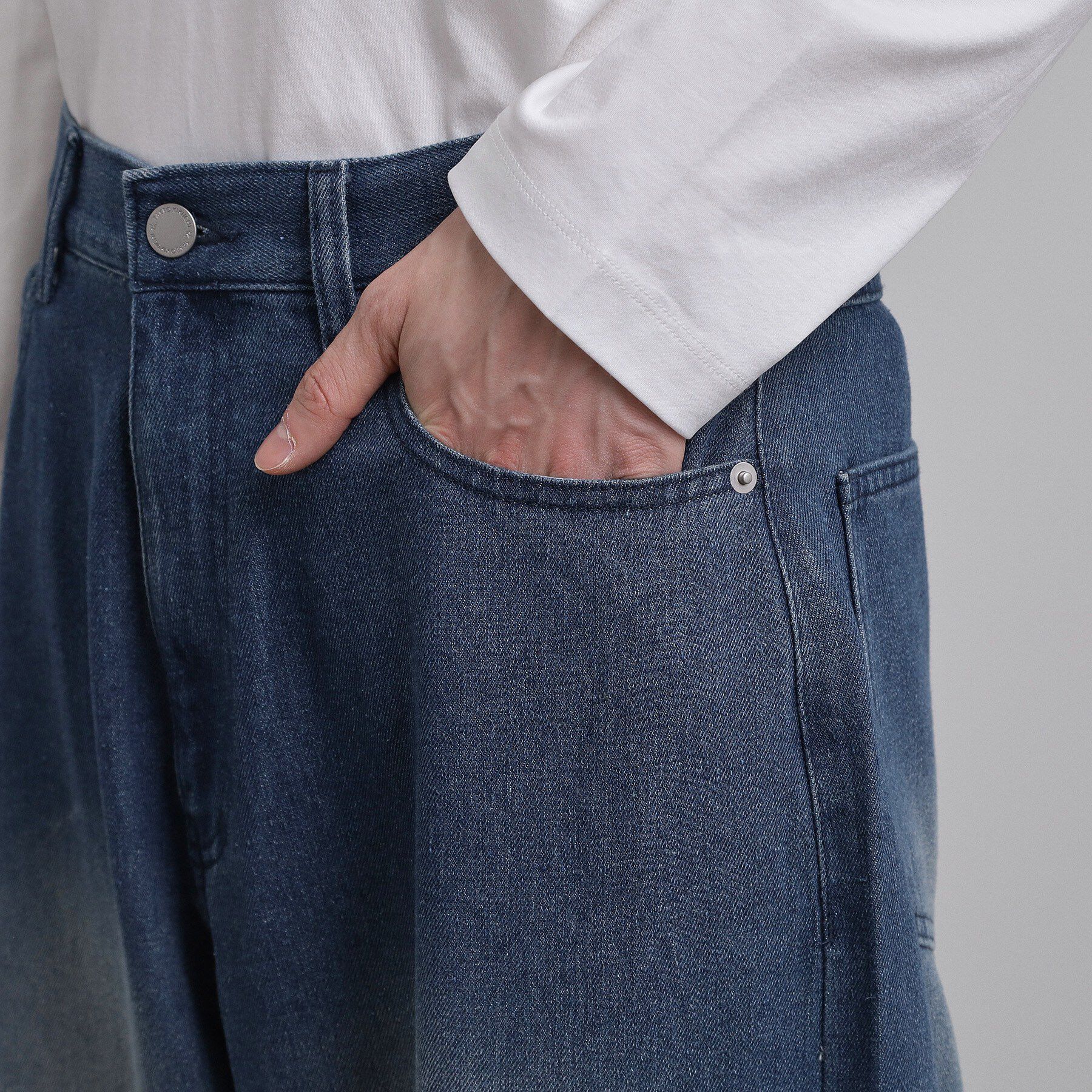 tk.TAKEO KIKUCHI「スーパーワイドバギーデニムパンツ」|デニム|