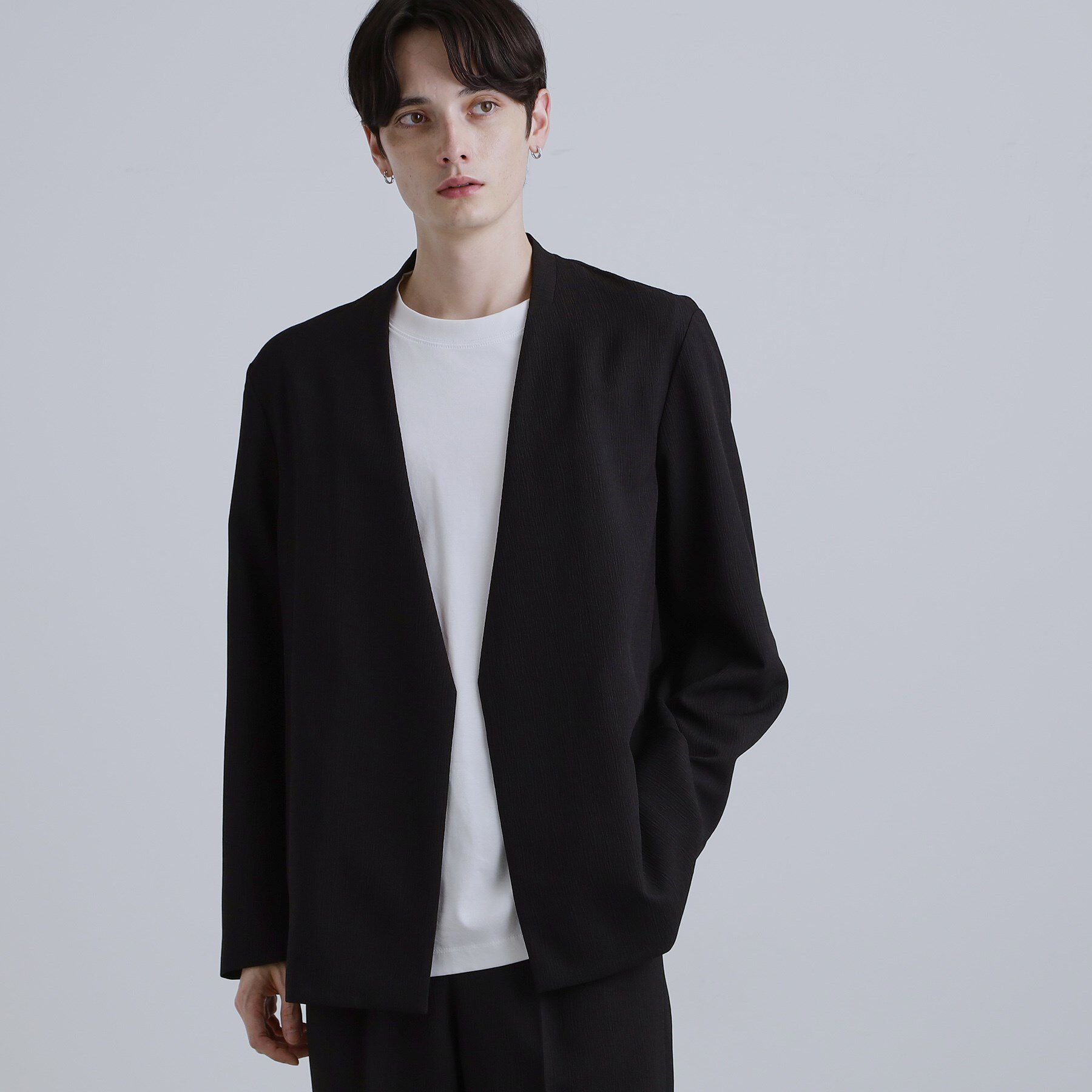 tk.TAKEO KIKUCHI「【セットアップ対応】テッククレープノーカラージャケット」|テーラードジャケット|