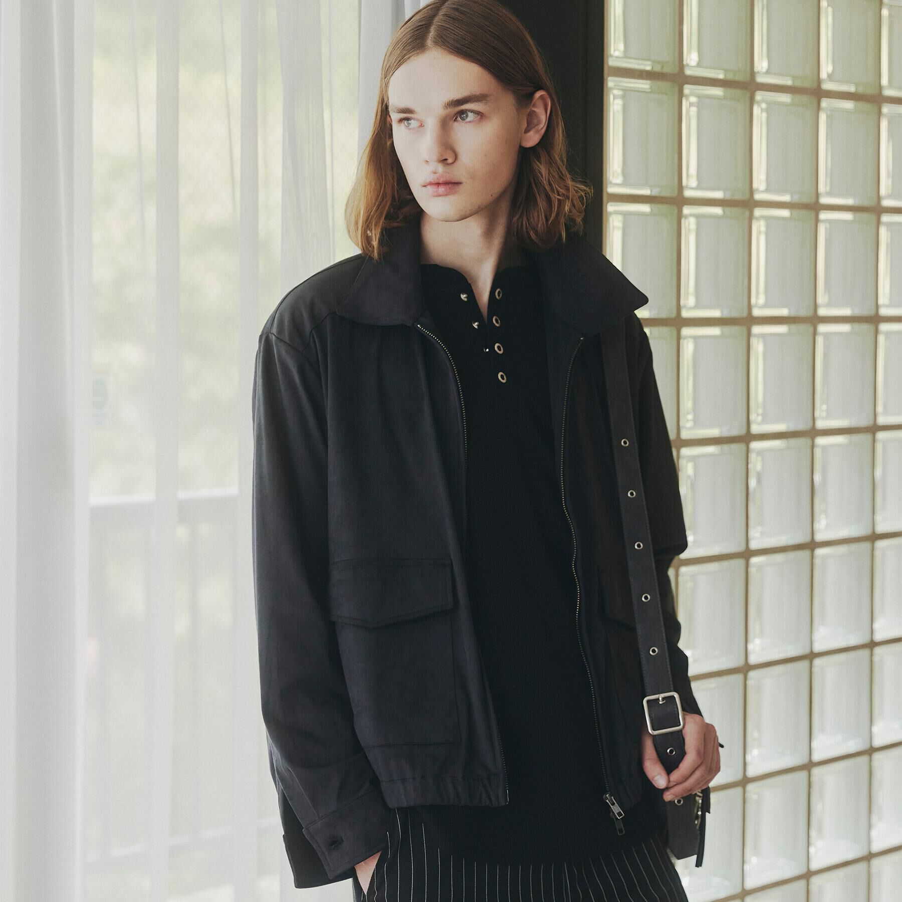 tk.TAKEO KIKUCHI「フェイクスエードシャツアウター」|ブルゾン・スタジャン|