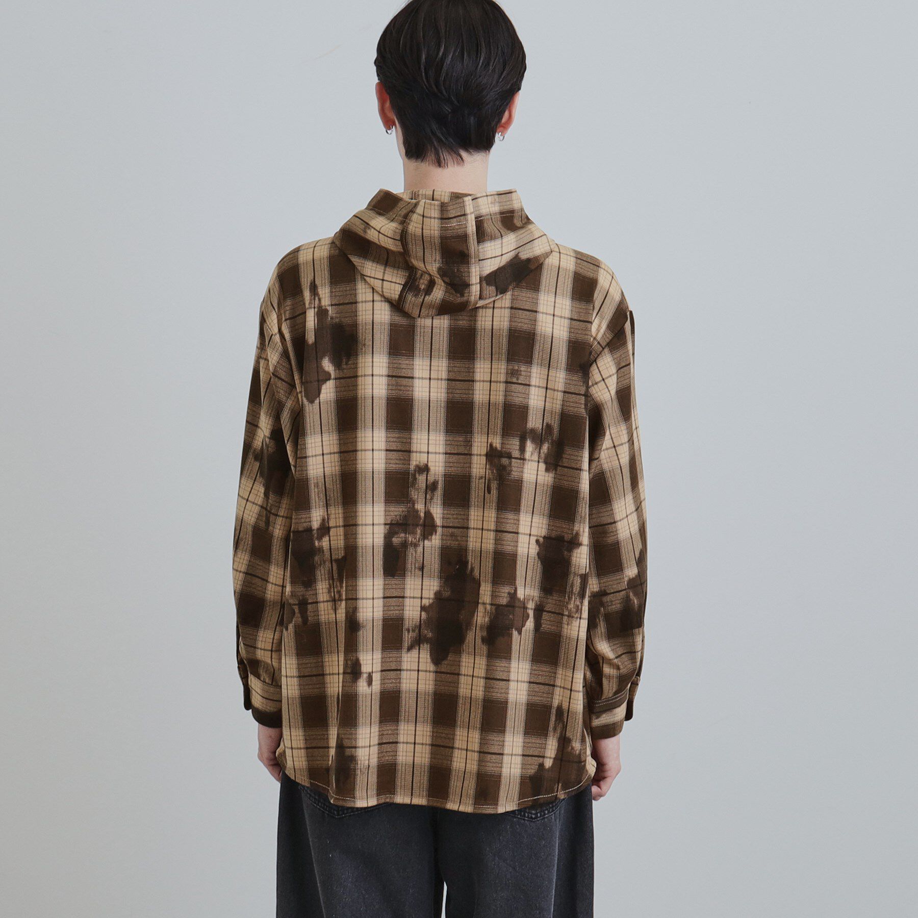 tk.TAKEO KIKUCHI「ヴィンテージフードチェックシャツ」|シャツ・ブラウス|