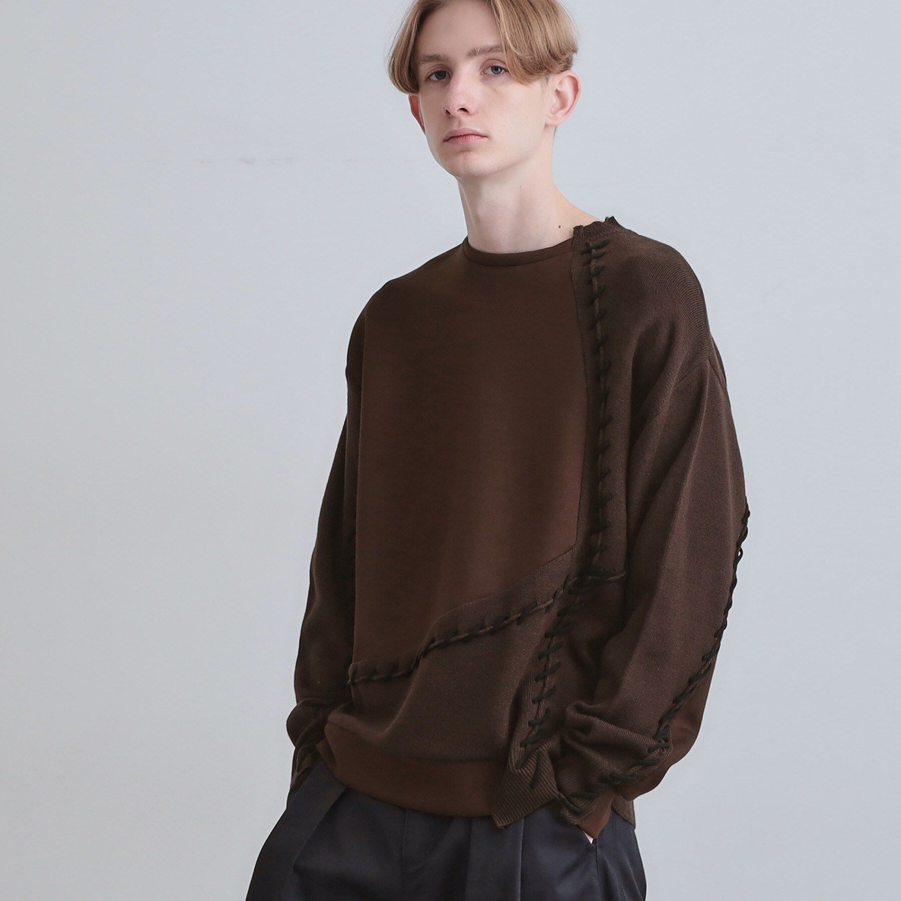 tk.TAKEO KIKUCHI「コードステッチダンボールカットソー」|Tシャツ・カットソー|